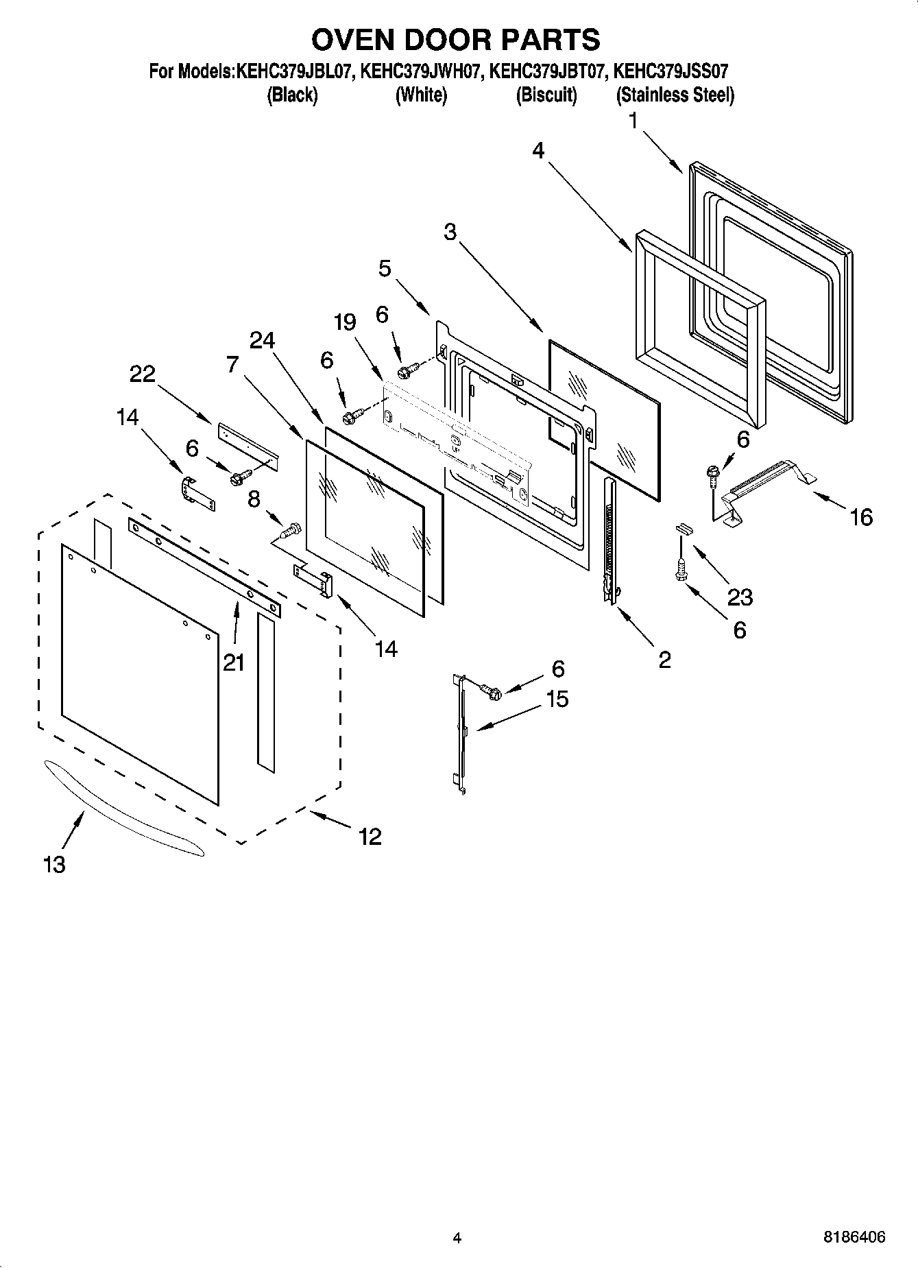 03 - OVEN DOOR PARTS