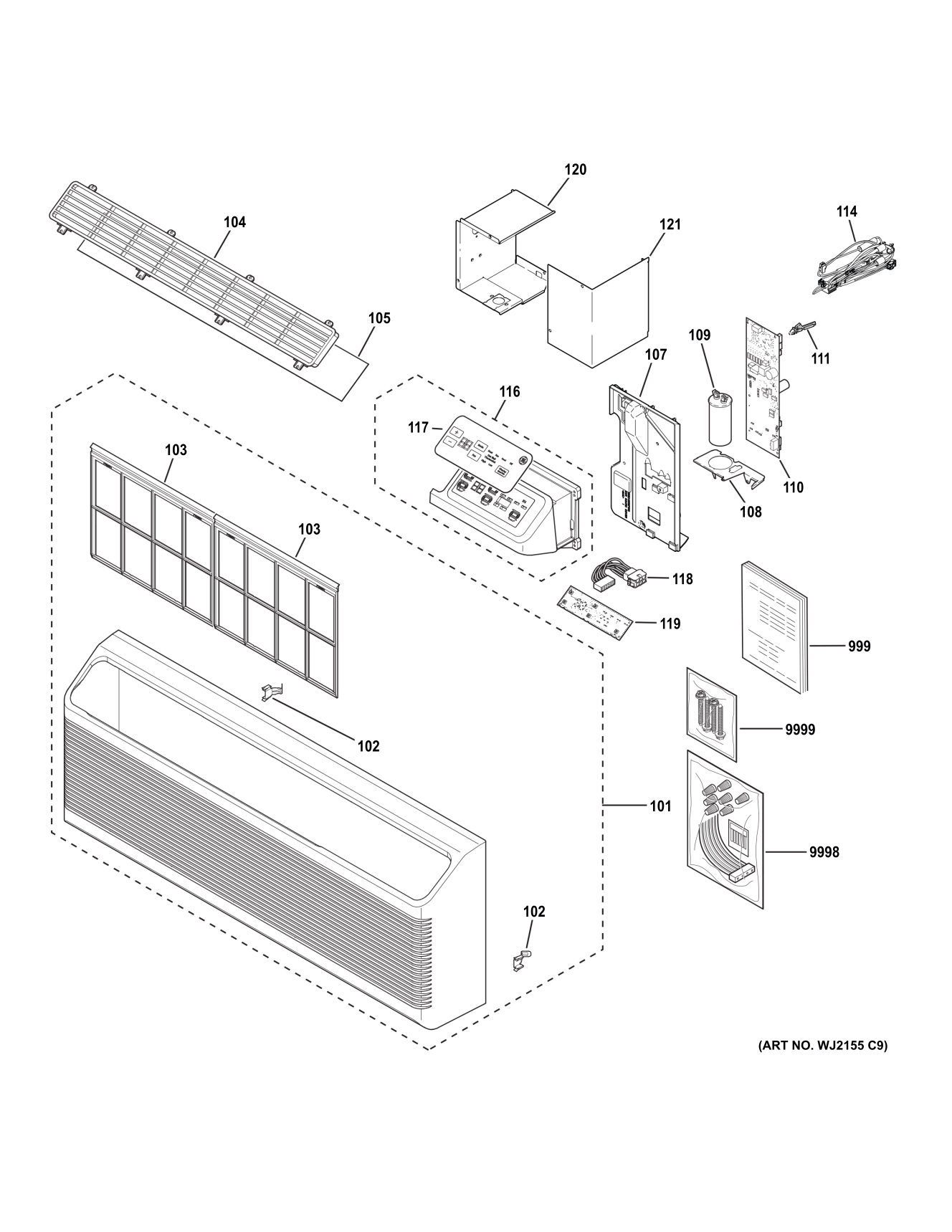 GRILLE & CONTROL PARTS