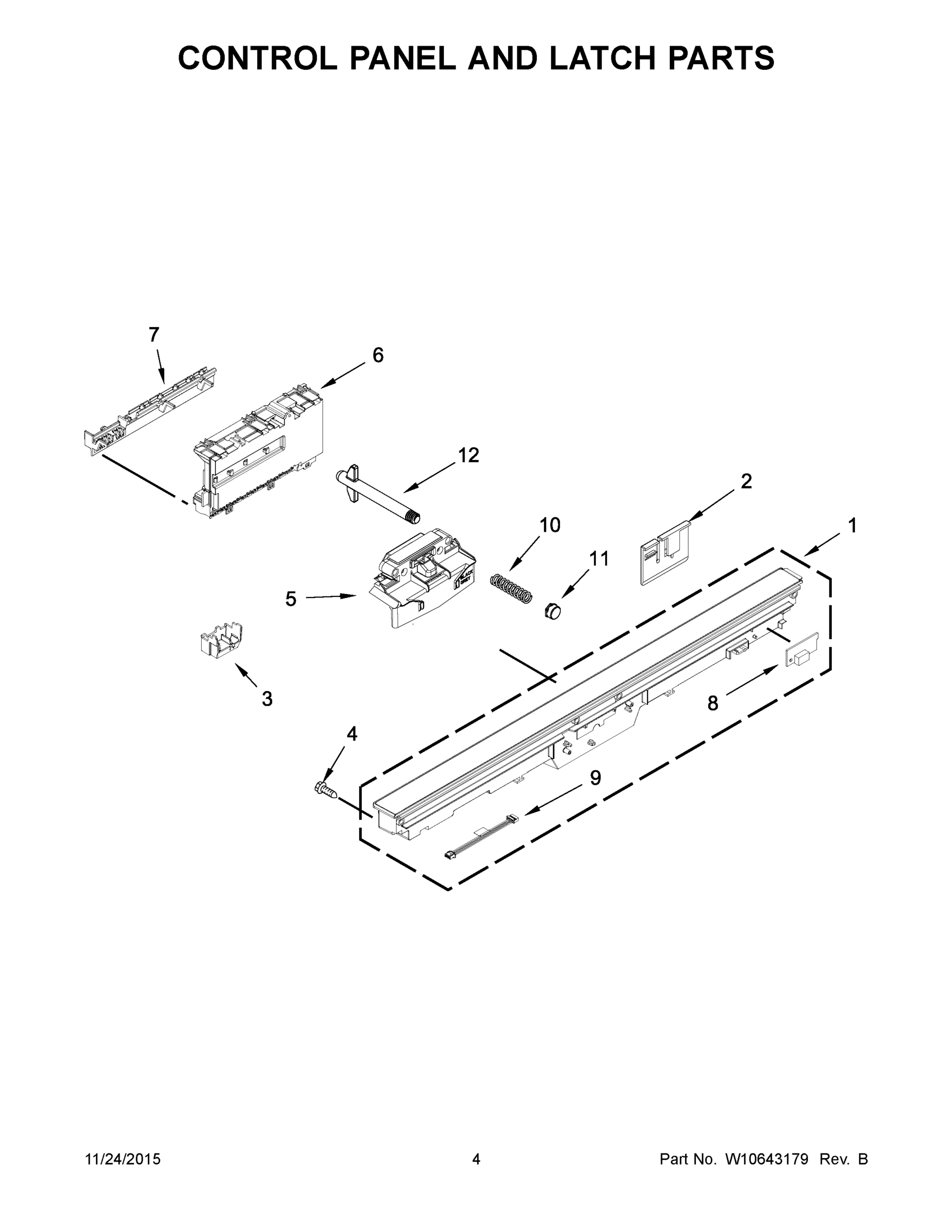 03 - CONTROL PANEL AND LATCH PARTS