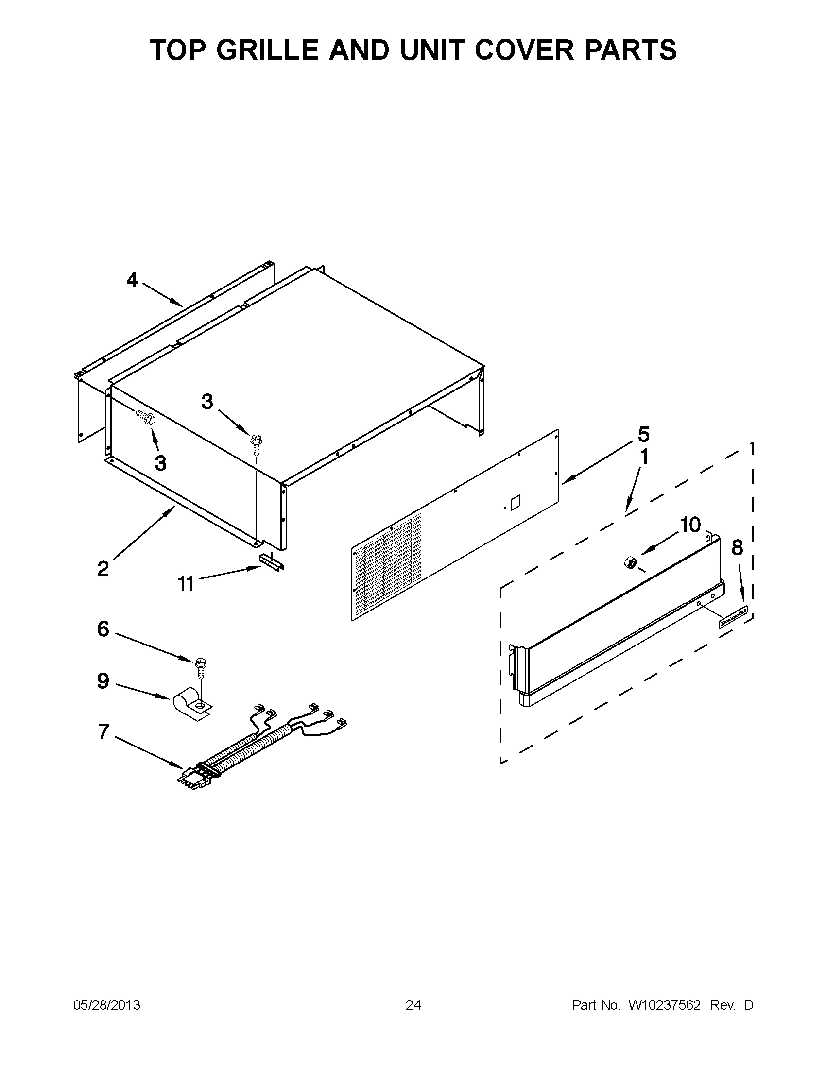 12 - TOP GRILLE AND UNIT COVER PARTS