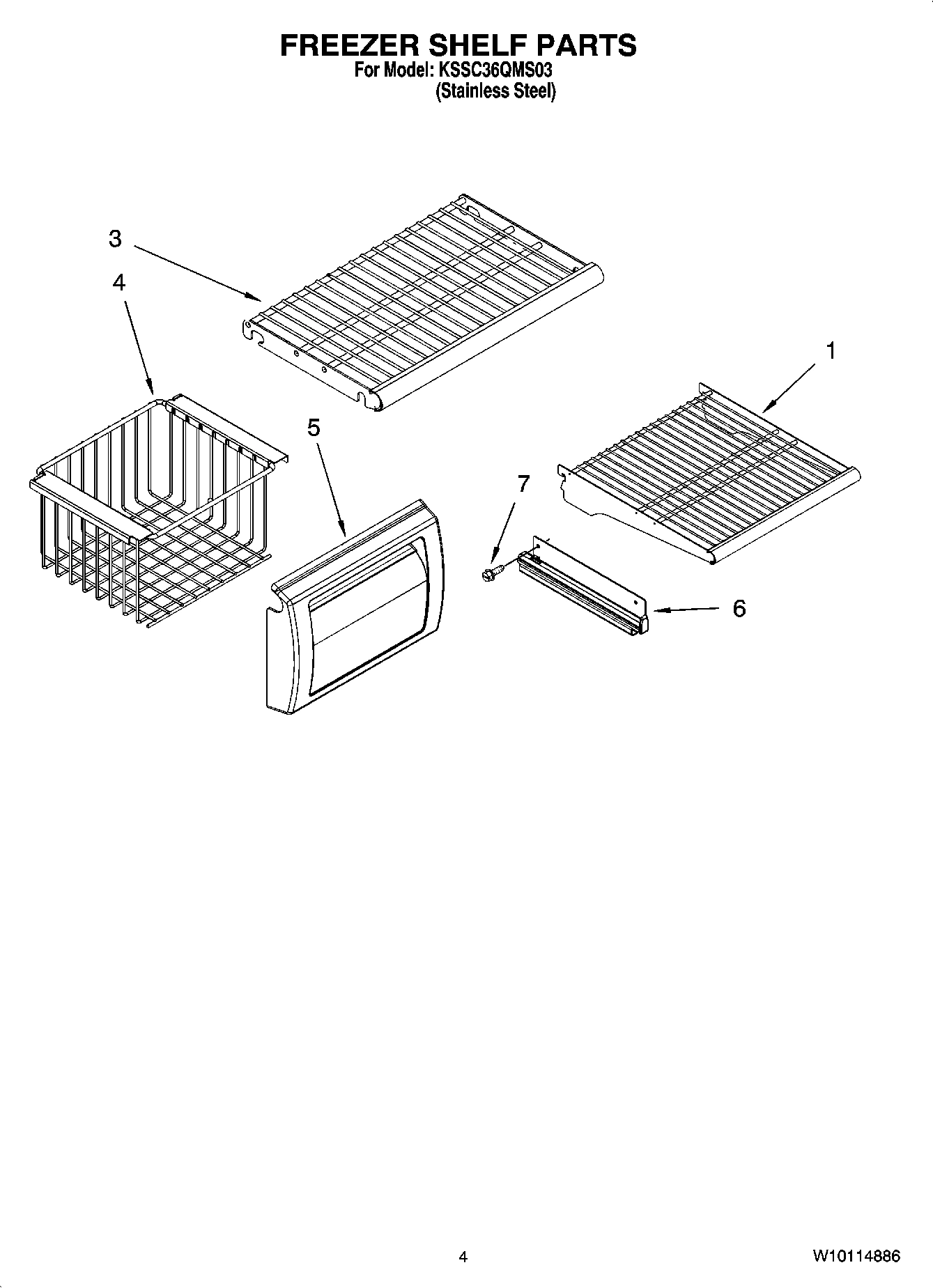 03 - FREEZER SHELF PARTS