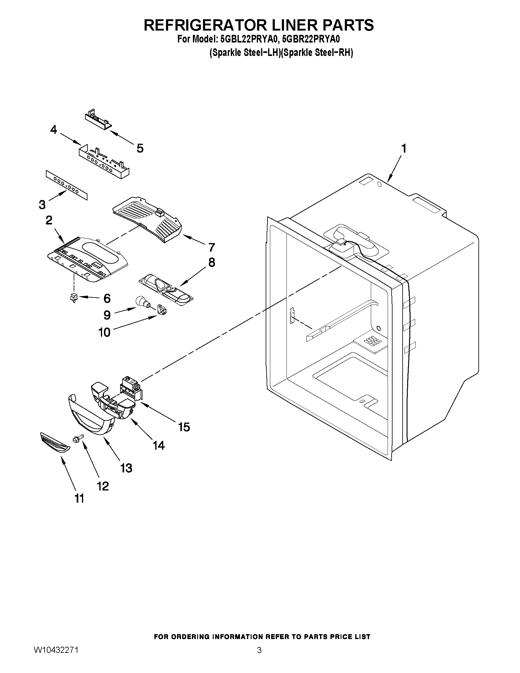 02 - REFRIGERATOR LINER PARTS