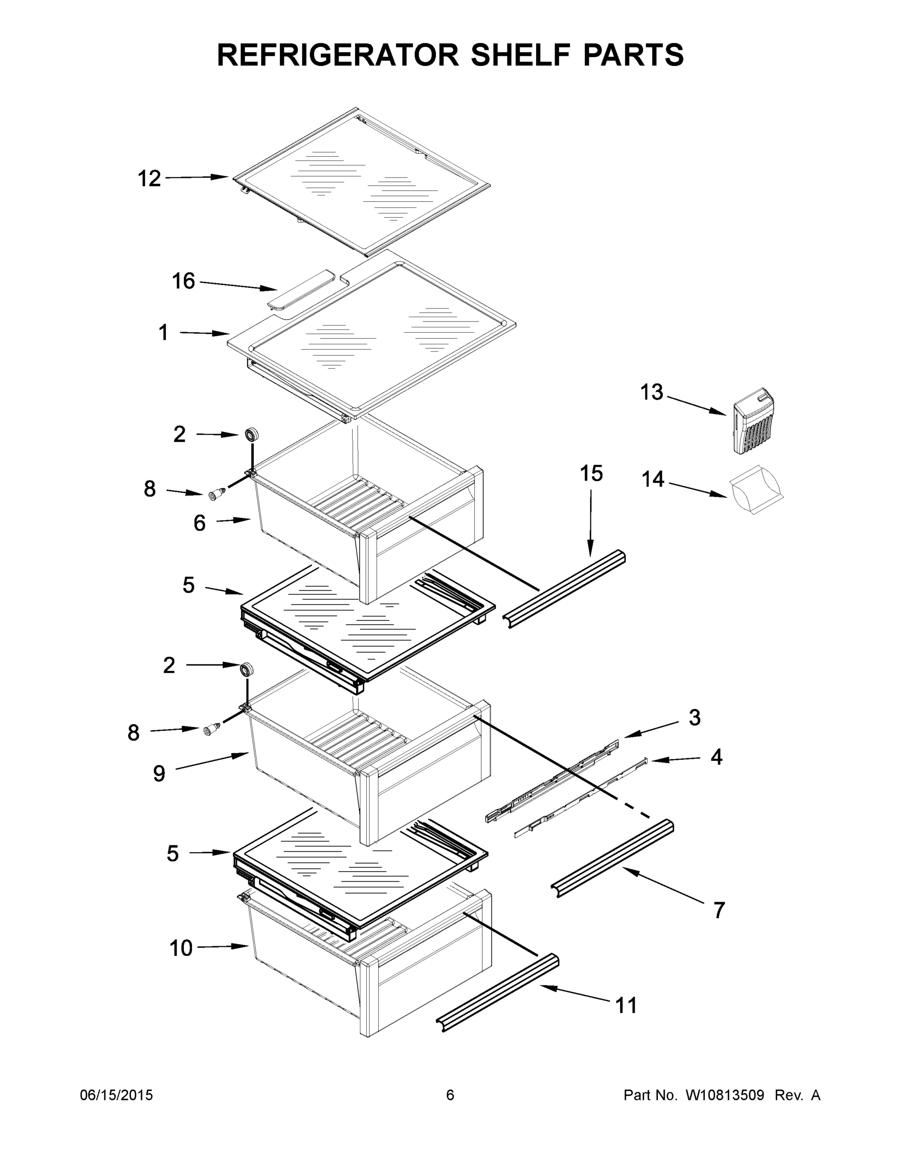 04 - REFRIGERATOR SHELF PARTS
