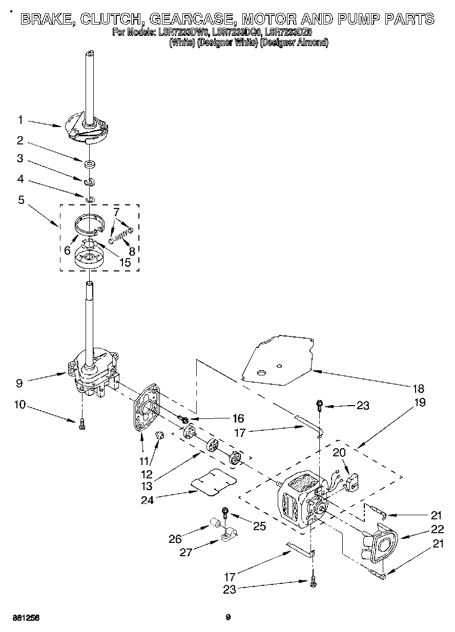 07 - BRAKE, CLUTCH, GEARCASE, MOTOR AND PUMP