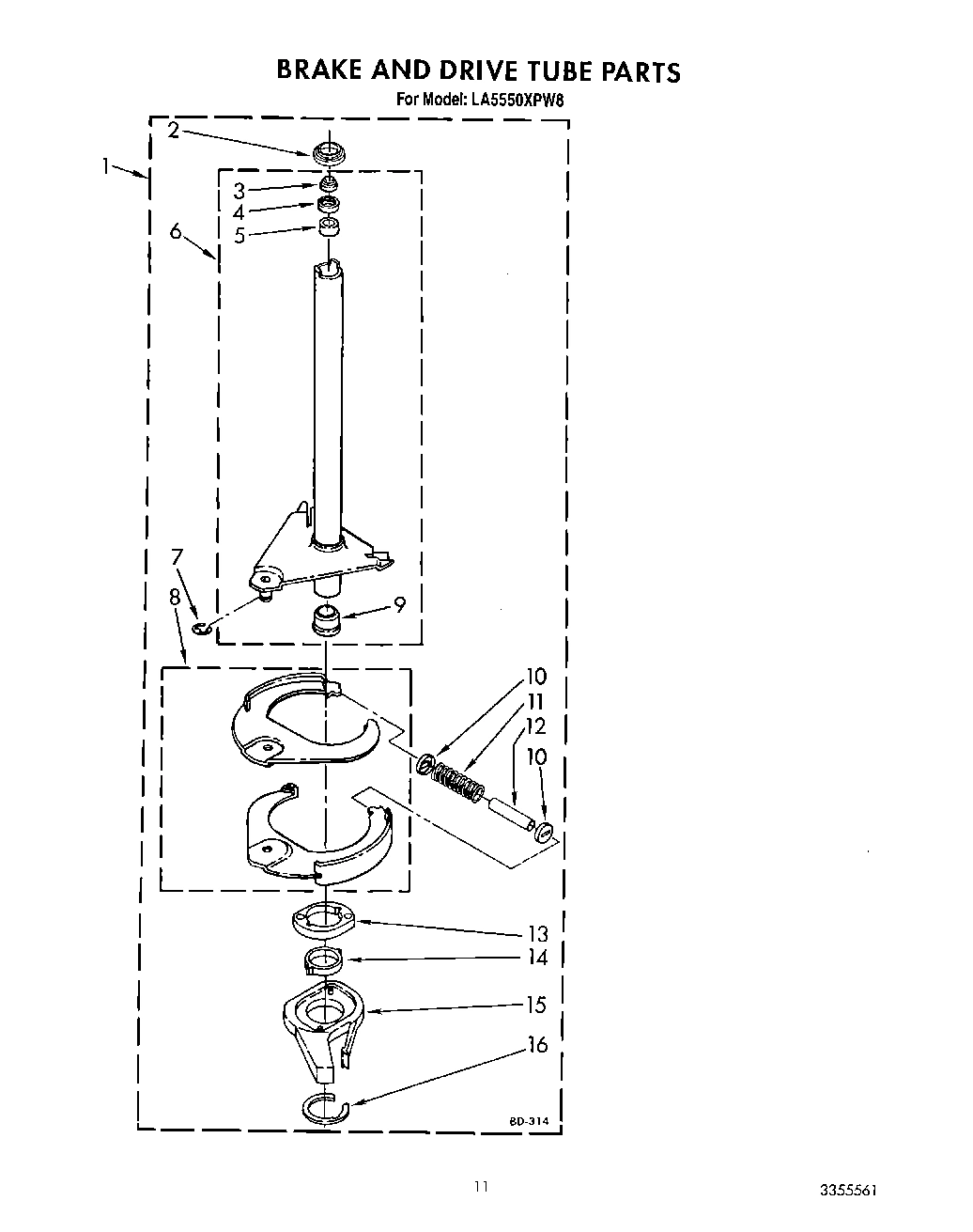 10 - BRAKE AND DRIVE TUBE
