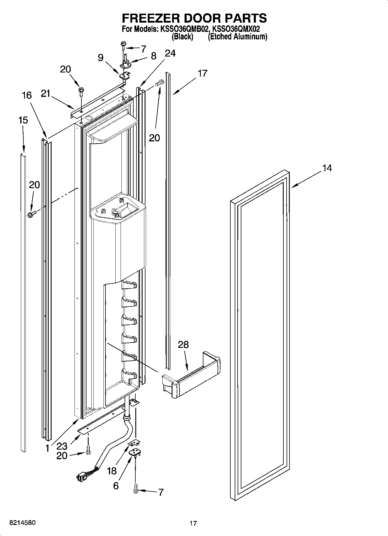 11 - FREEZER DOOR PARTS