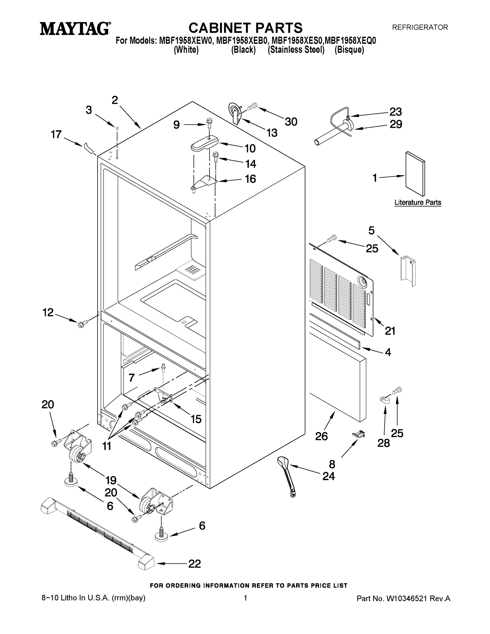 01 - CABINET PARTS