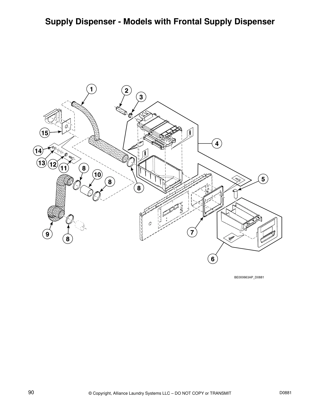 Supply Dispenser - Models with Frontal Supply Dispenser