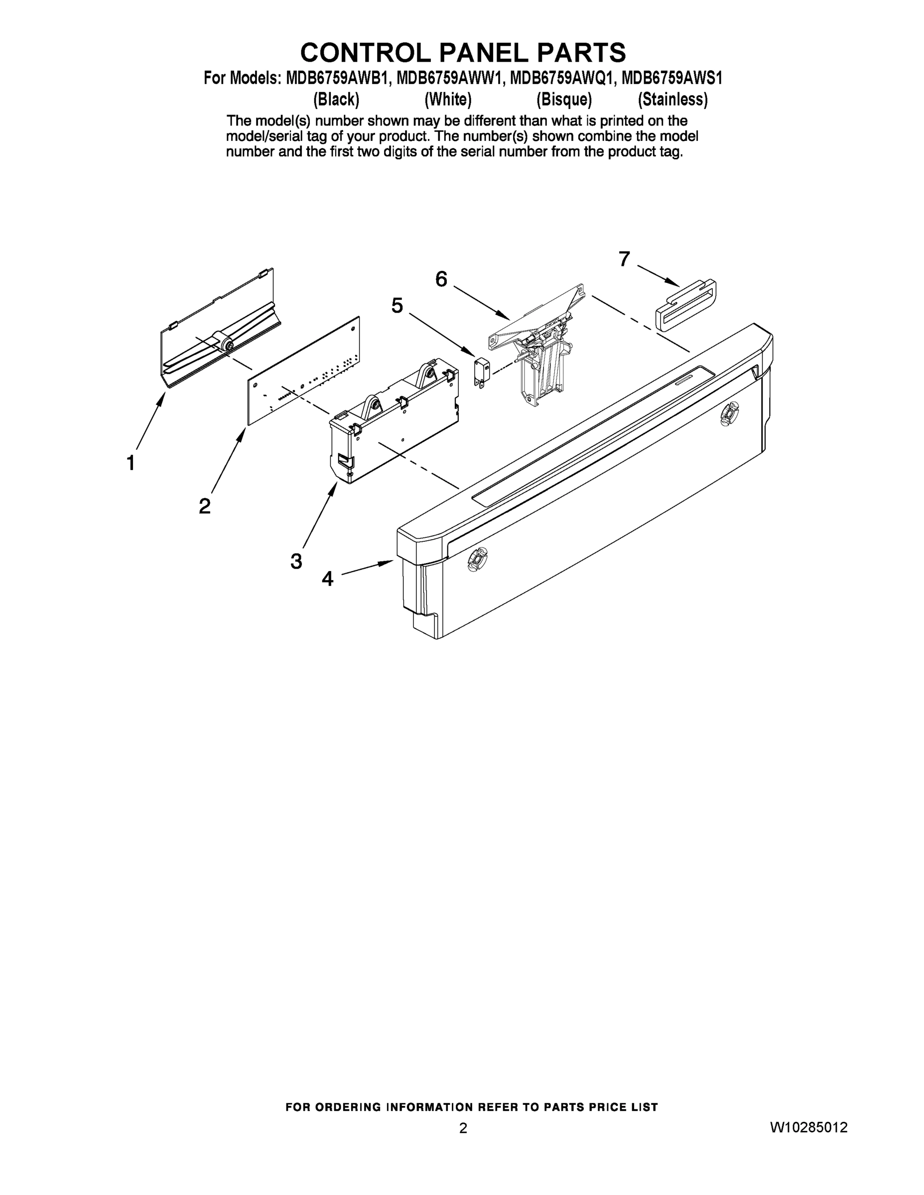 02 - CONTROL PANEL PARTS