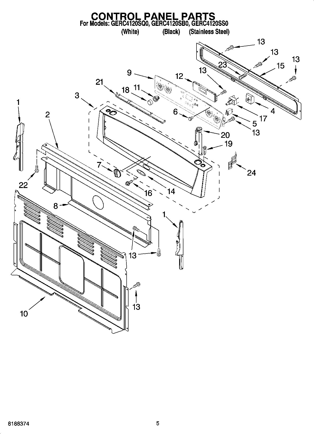 04 - CONTROL PANEL PARTS
