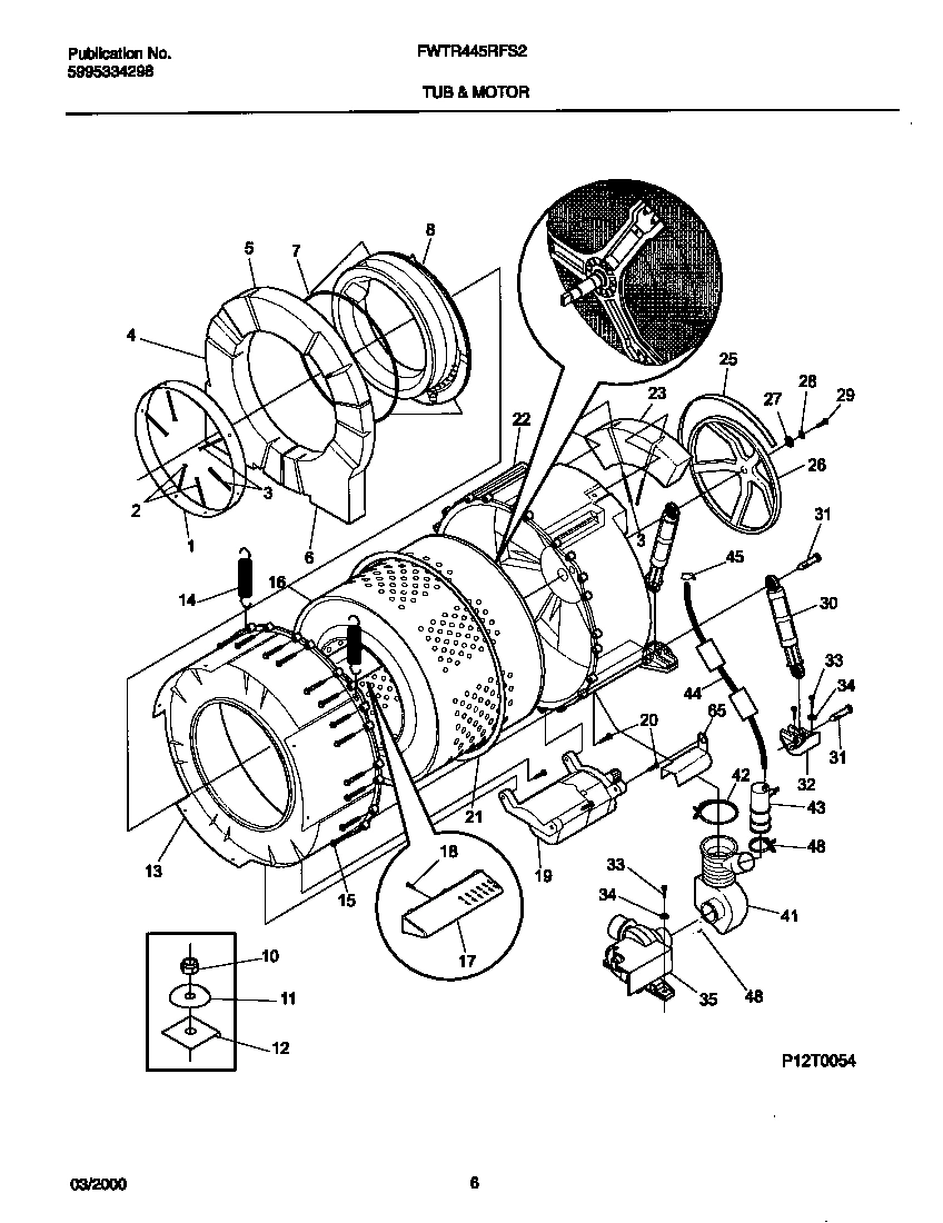 04 - P12T0054 WSHR TUB,MOTOR