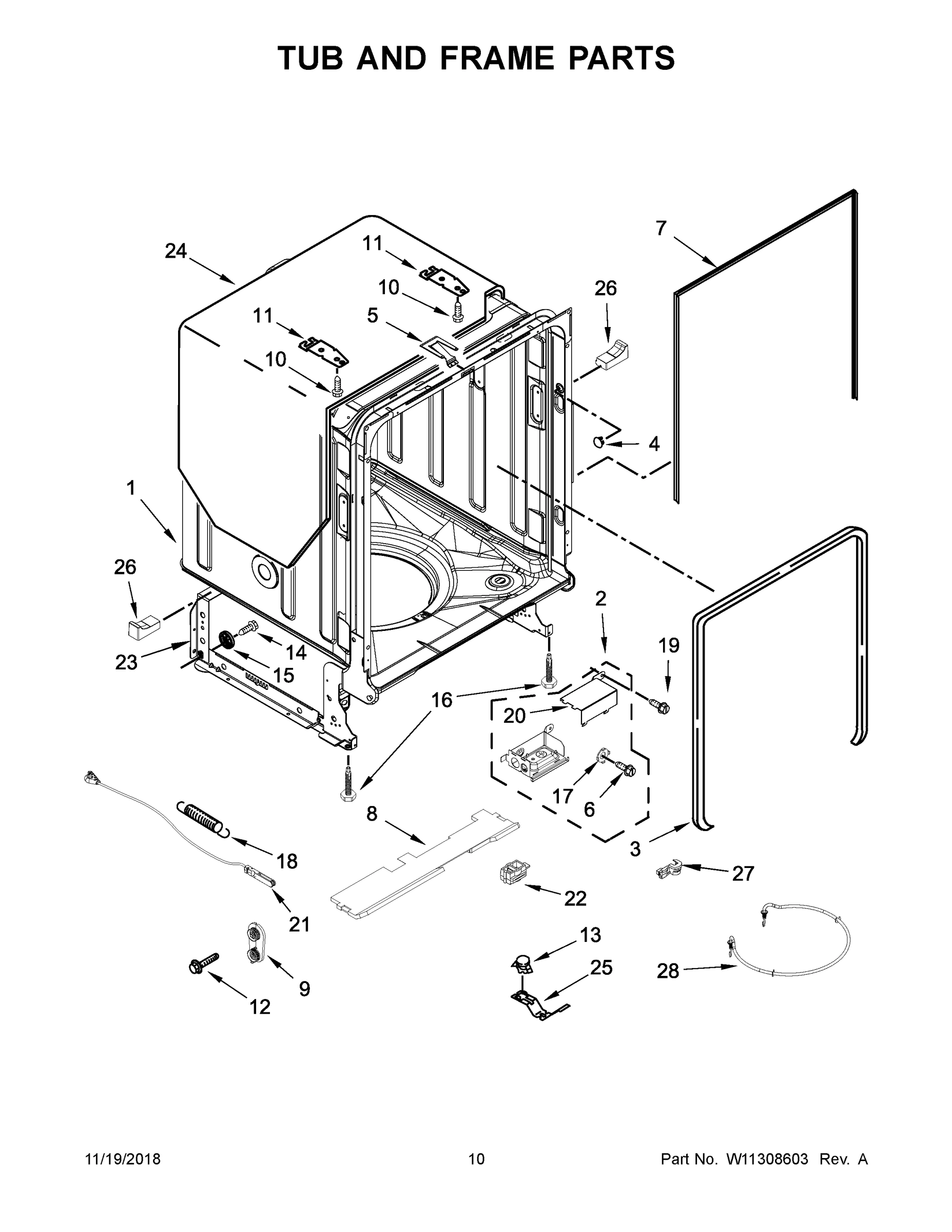 06 - TUB AND FRAME PARTS