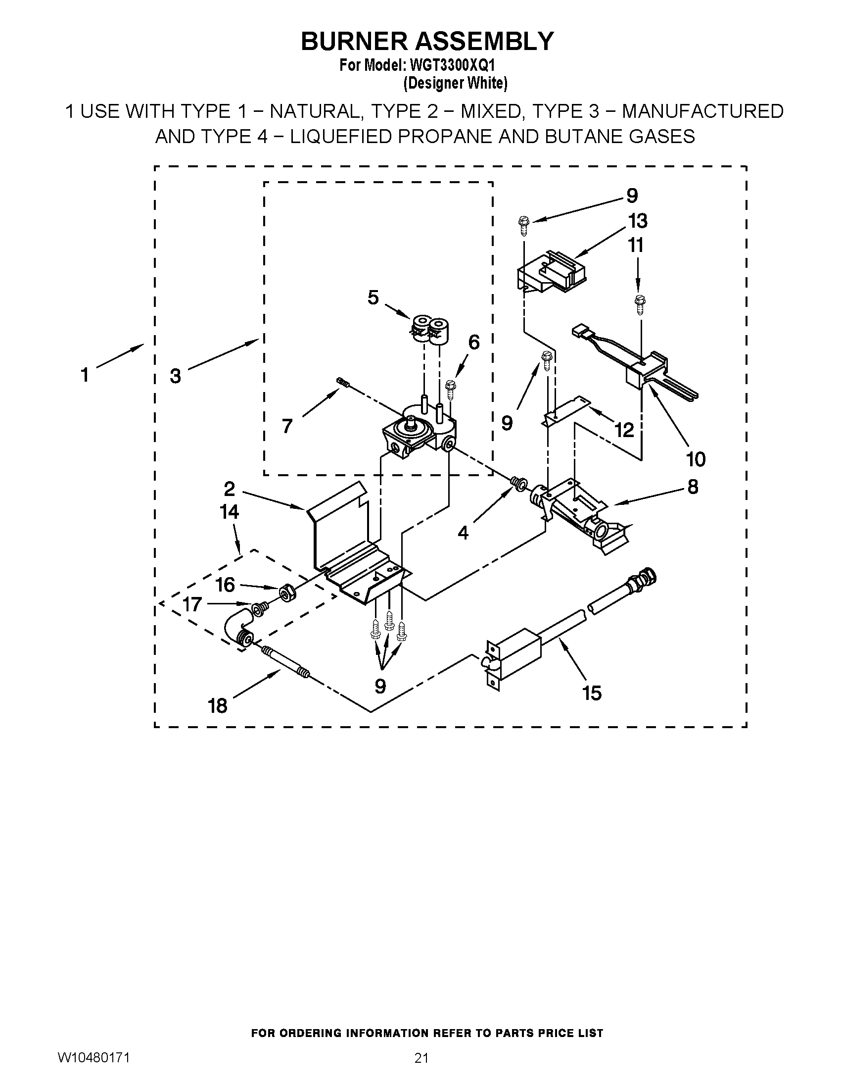 15 - BURNER ASSEMBLY