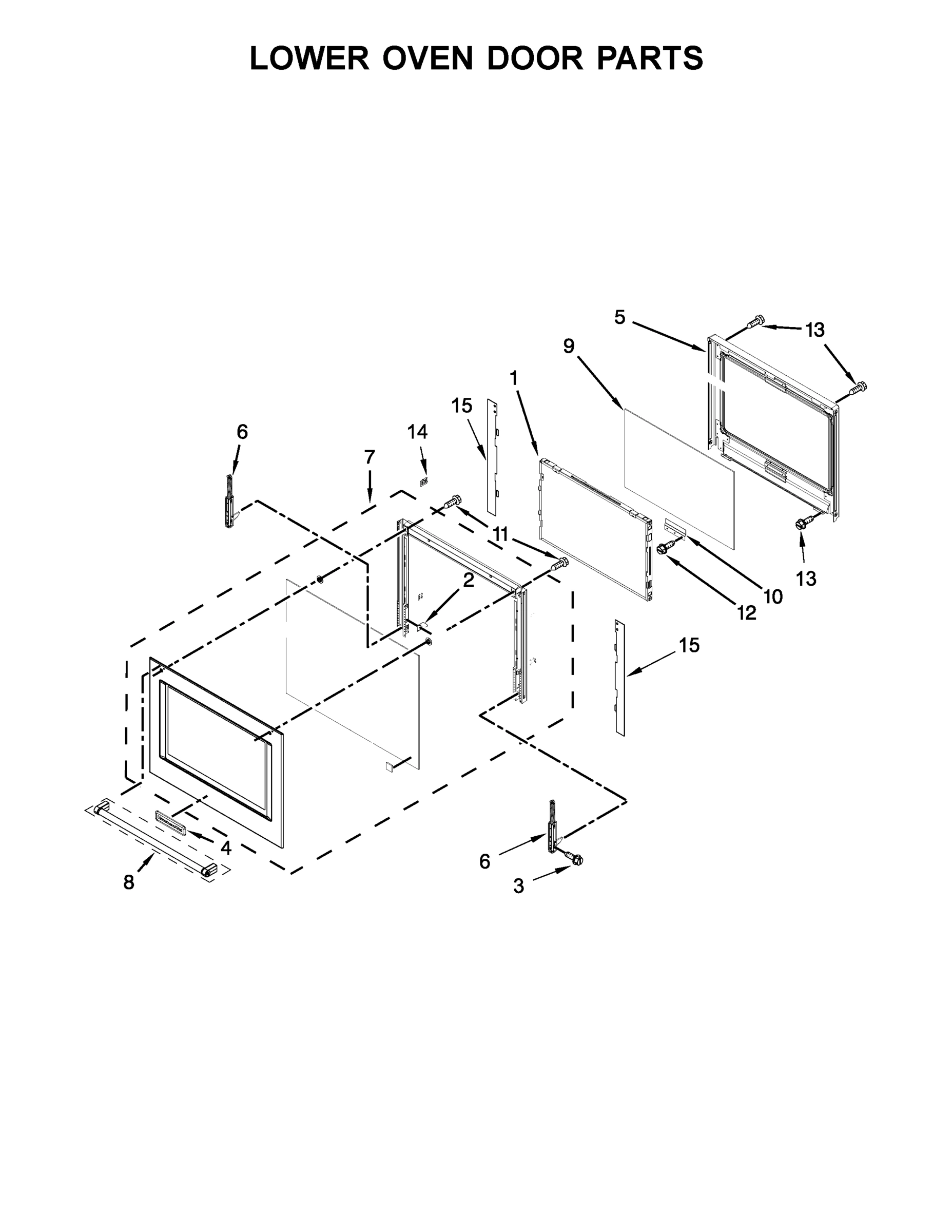 04 - LOWER OVEN DOOR PARTS