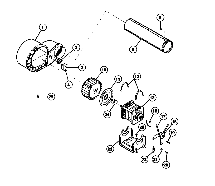 05 - MOTOR, FAN HOUSING, EXHAUST DUCT