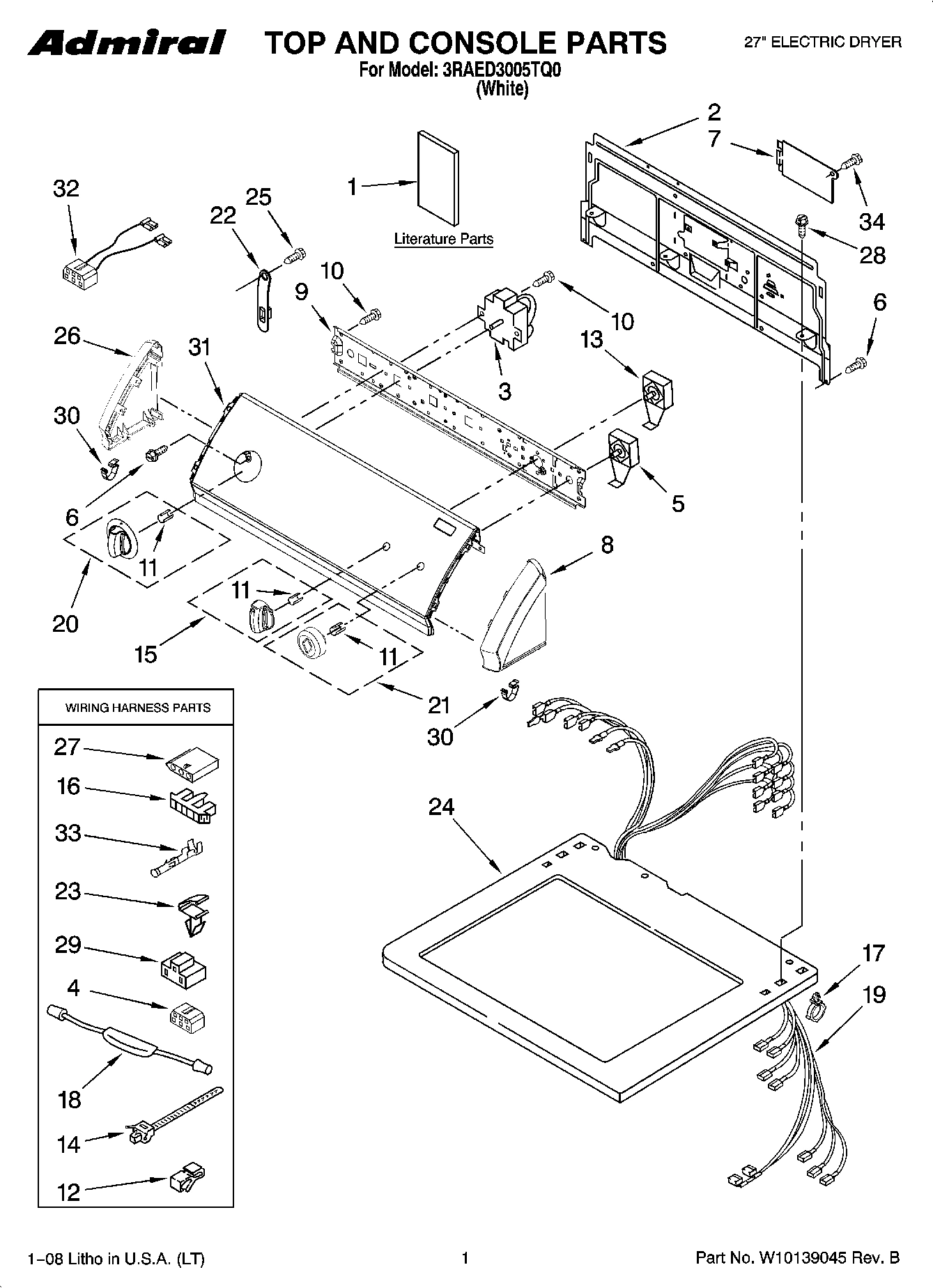 01 - TOP AND CONSOLE PARTS