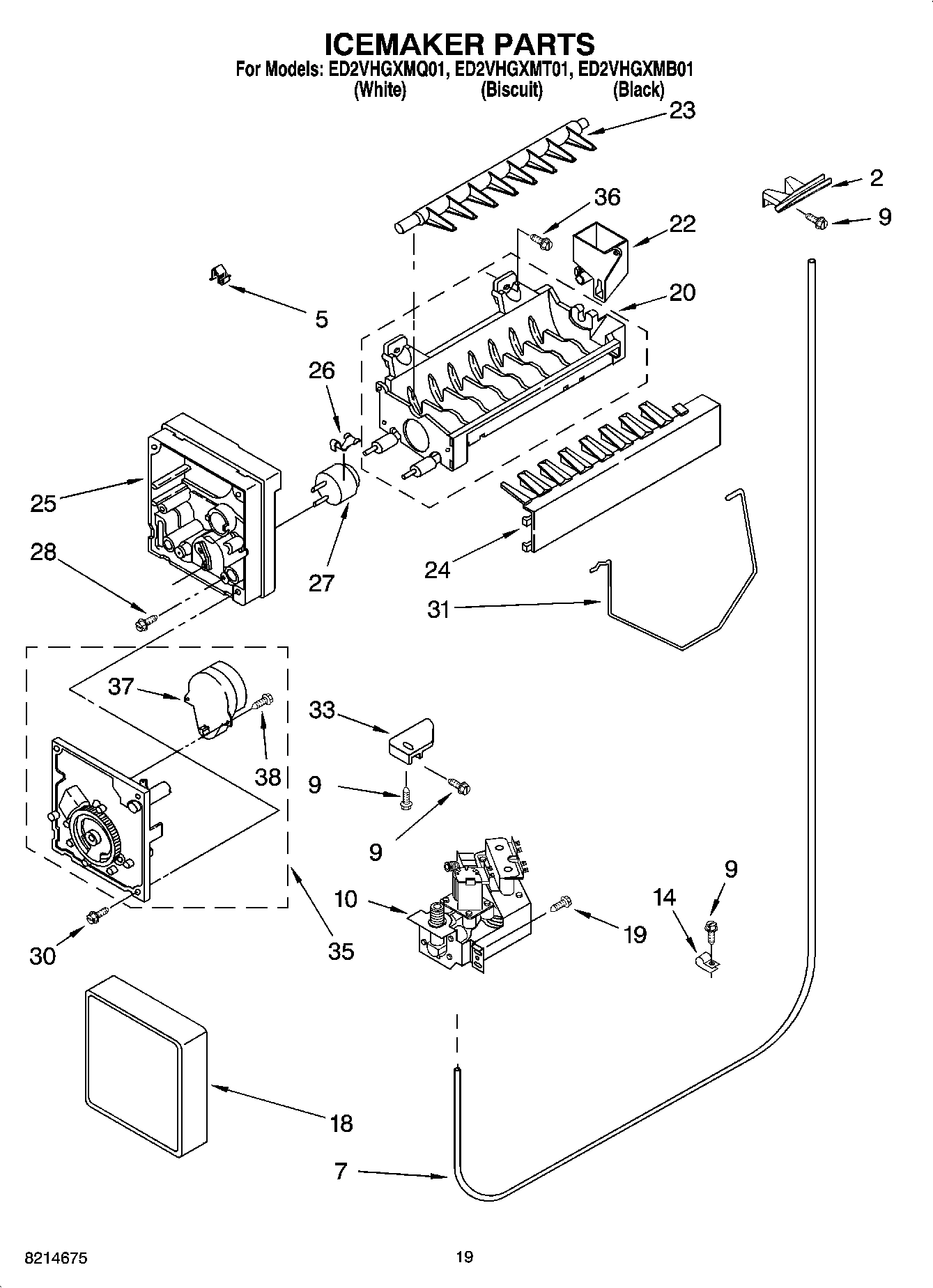12 - ICEMAKER PARTS, OPTIONAL PARTS