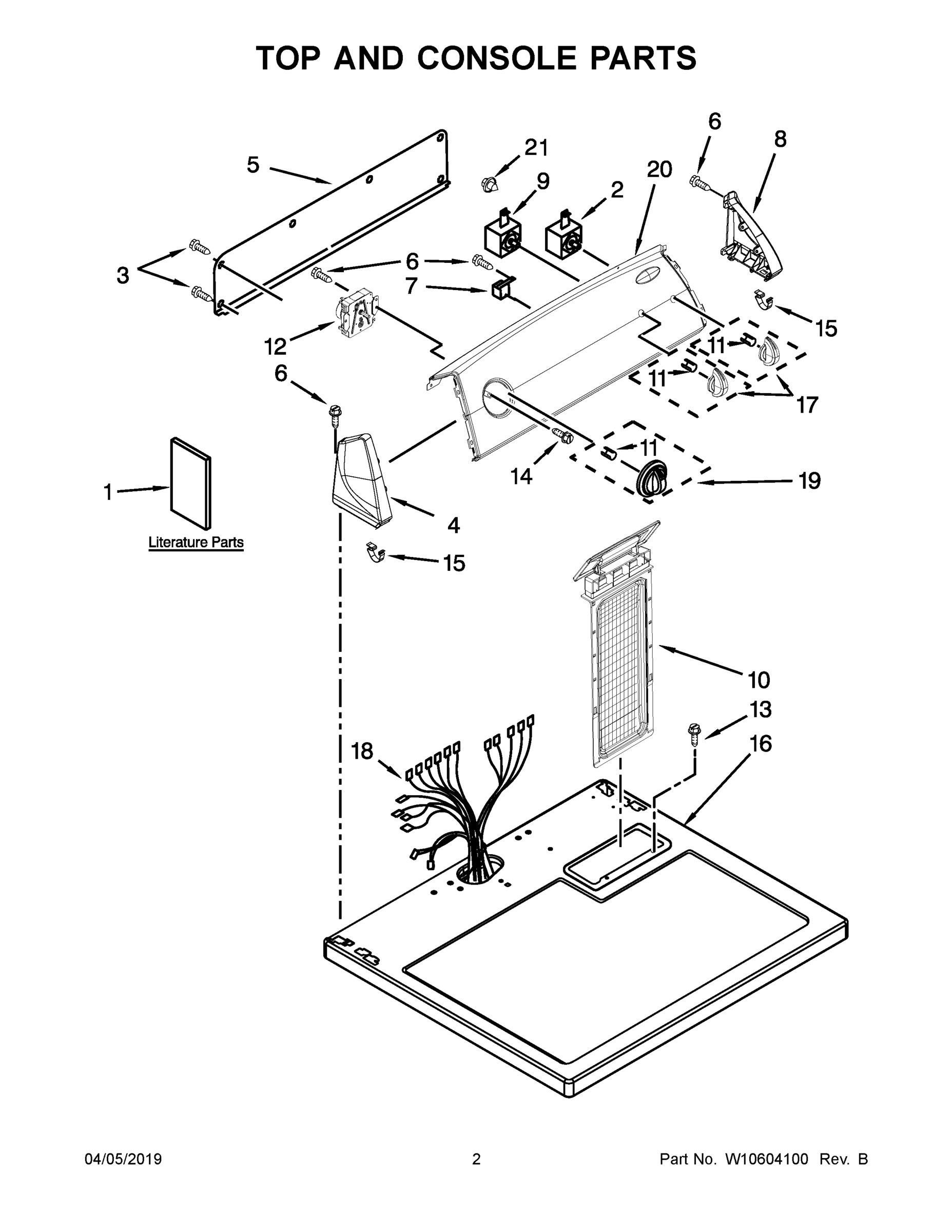 02 - TOP AND CONSOLE PARTS