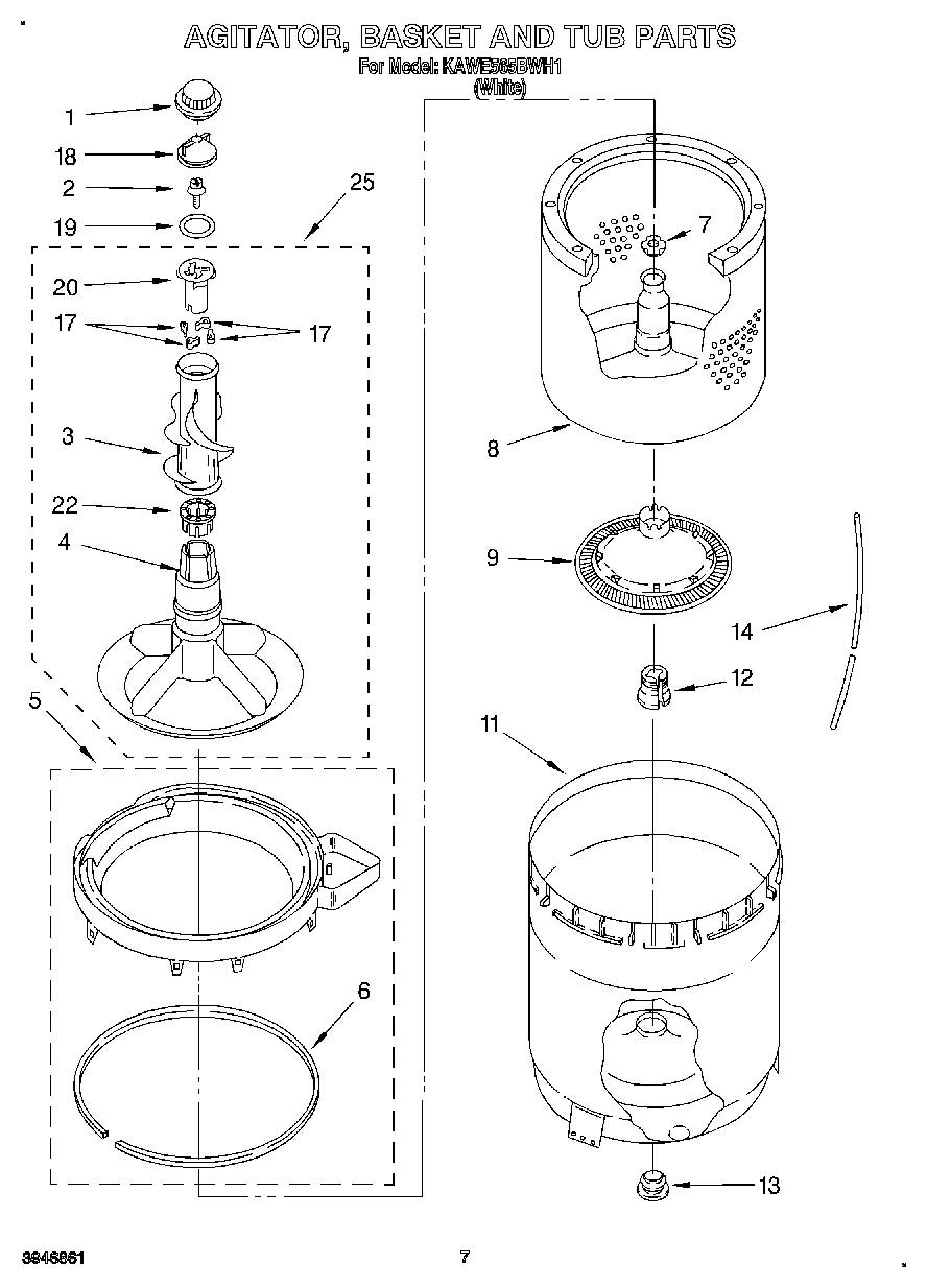 05 - AGITATOR, BASKET AND TUB