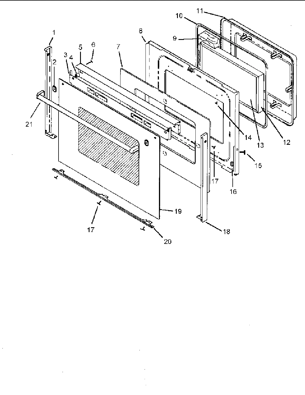 08 - OVEN DOOR ASSEMBLY