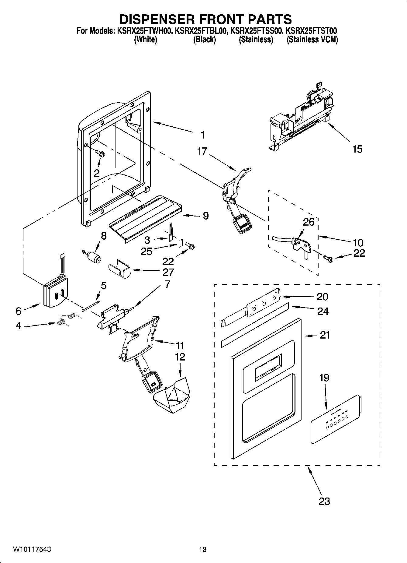 08 - DISPENSER FRONT PARTS