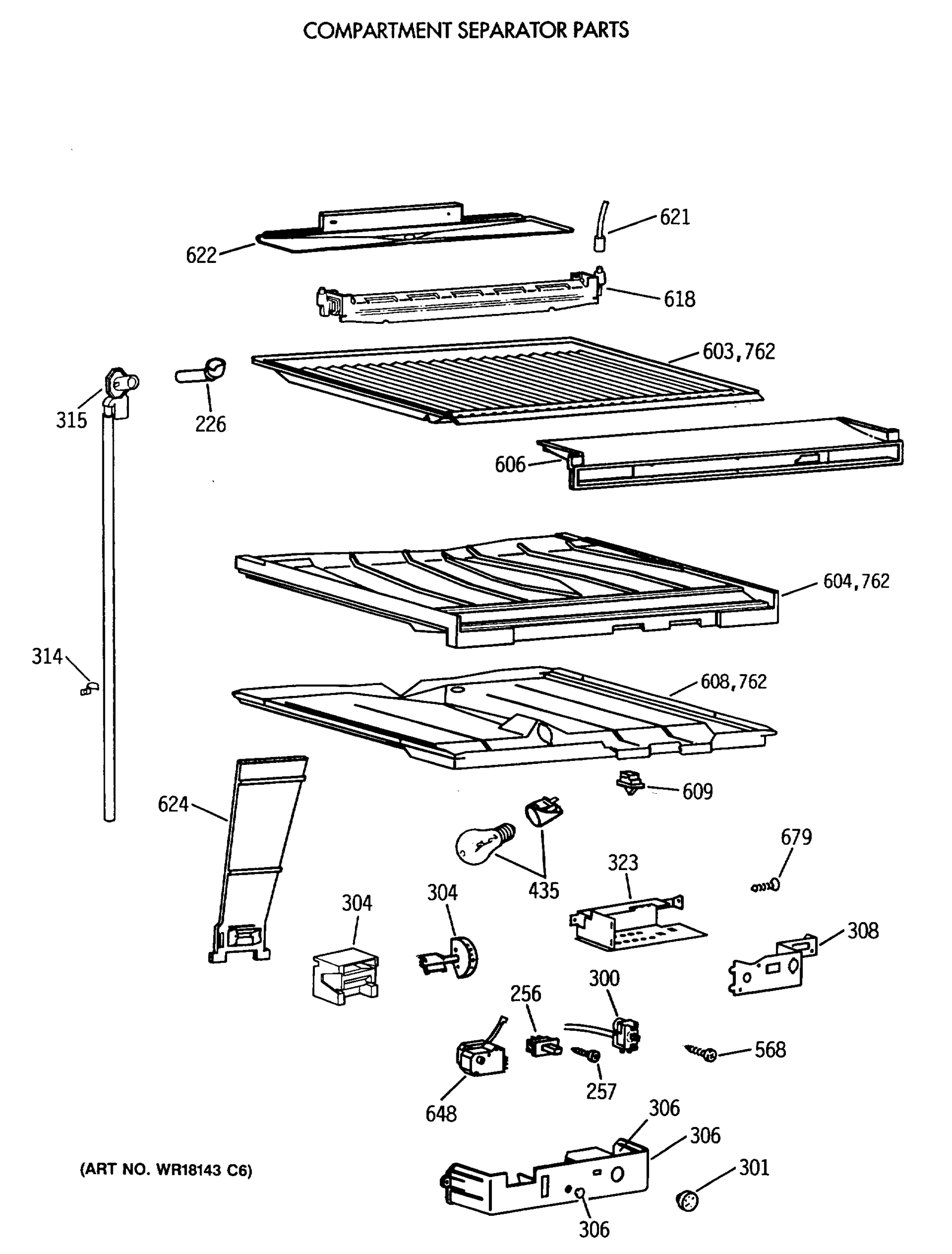 COMPARTMENT SEPARATOR PARTS