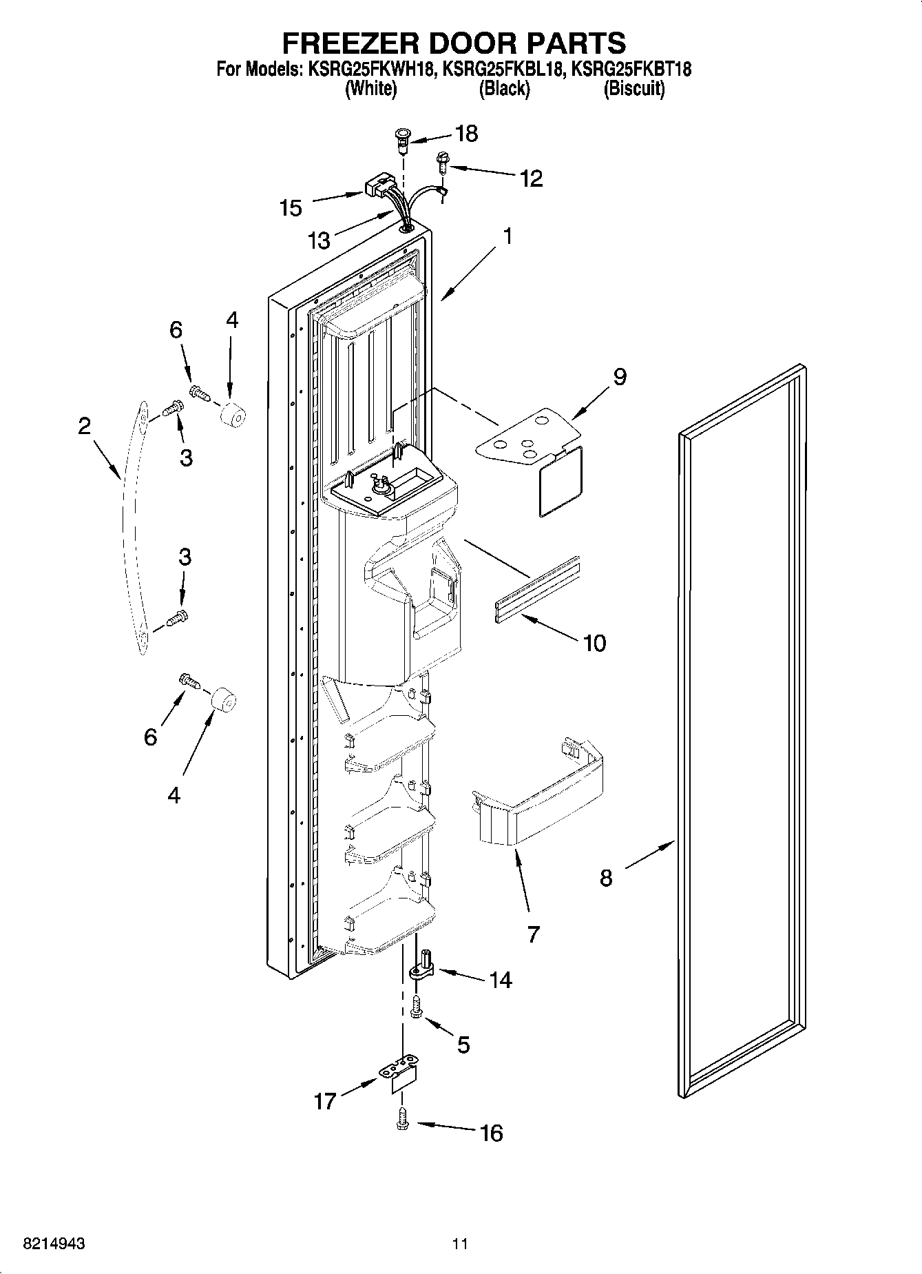 07 - FREEZER DOOR PARTS