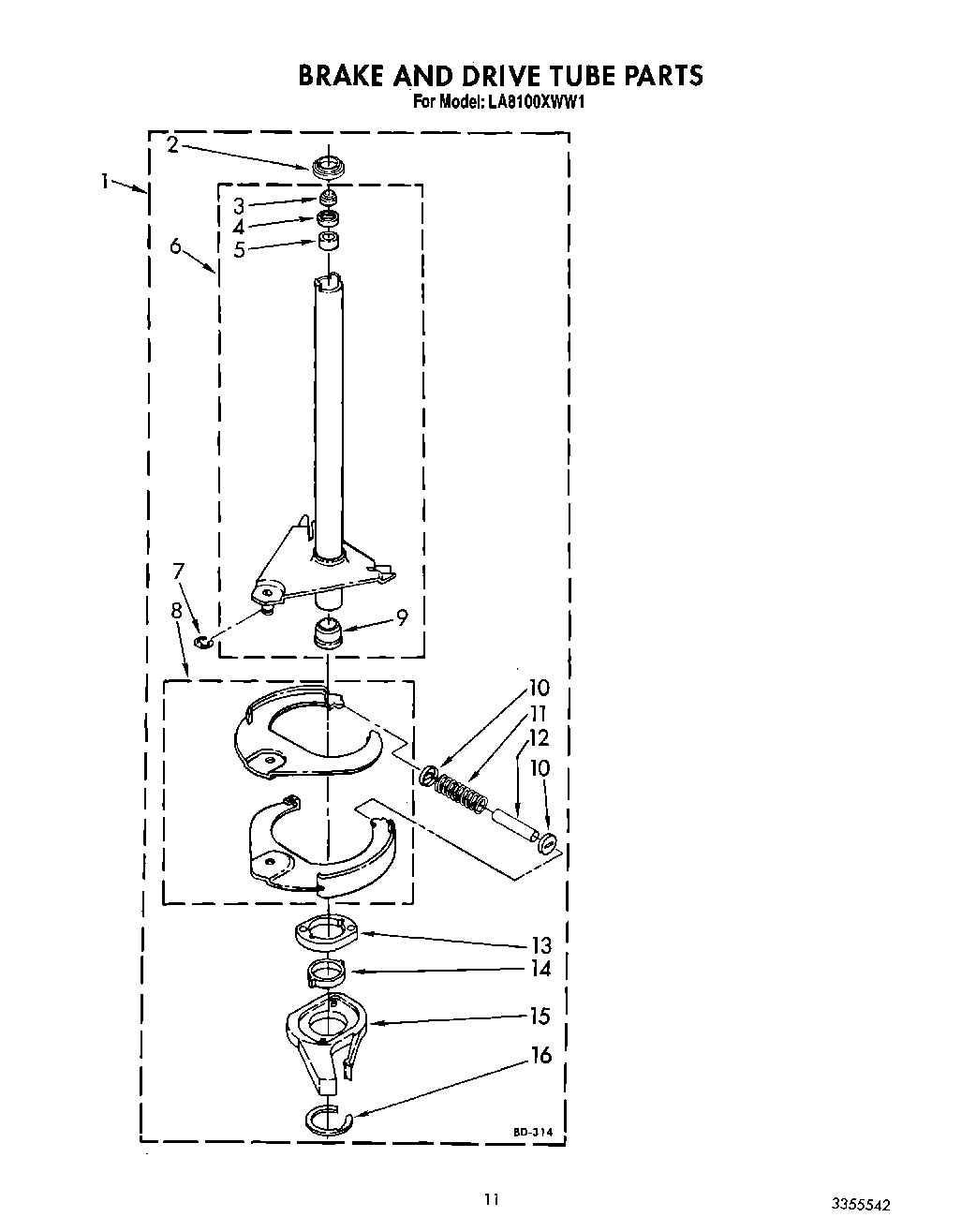 10 - BRAKE AND DRIVE TUBE