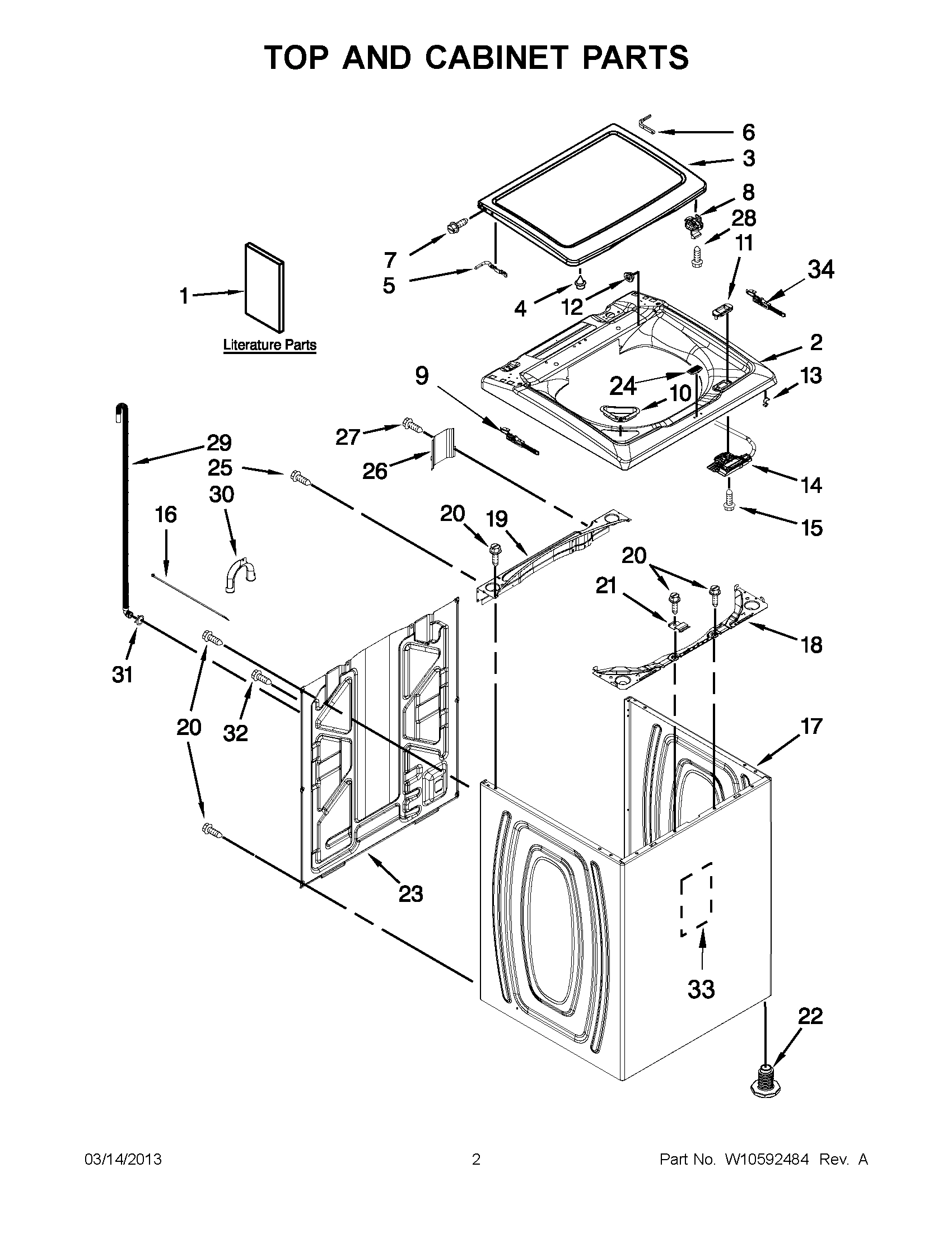 01 - TOP AND CABINET PARTS