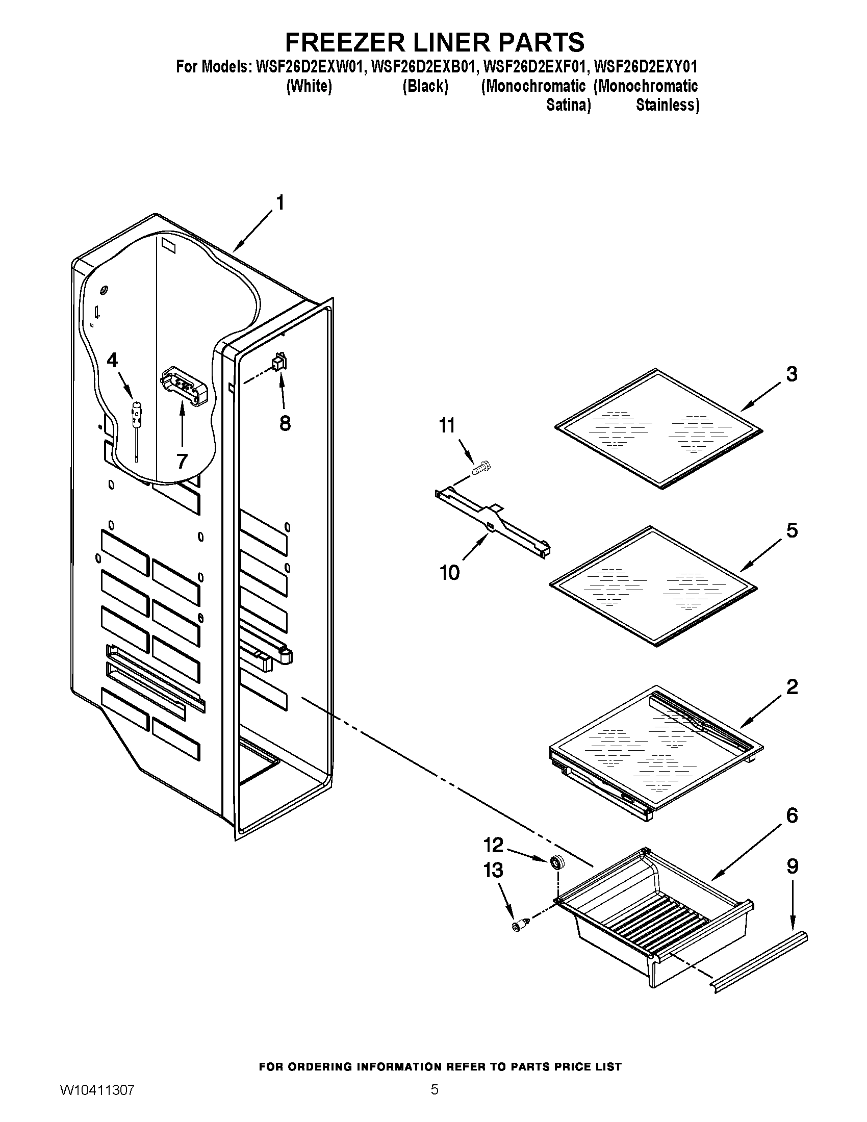 04 - FREEZER LINER PARTS