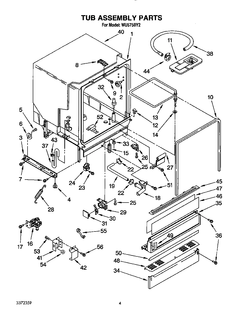 04 - TUB ASSEMBLY, LIT/OPTIONAL
