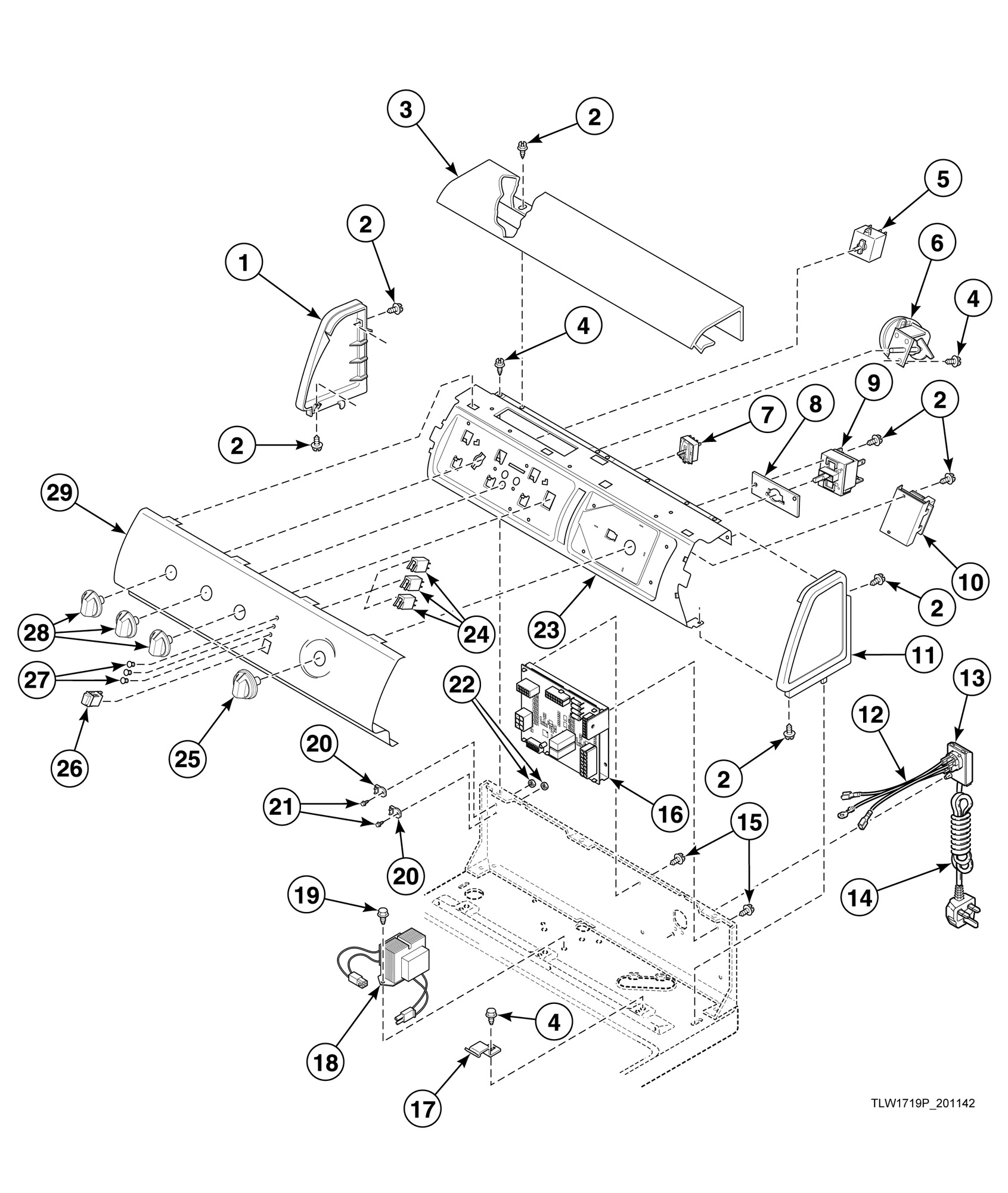 Graphic Panel, Control Support Panel and Controls (Drawing 9 of 9)
