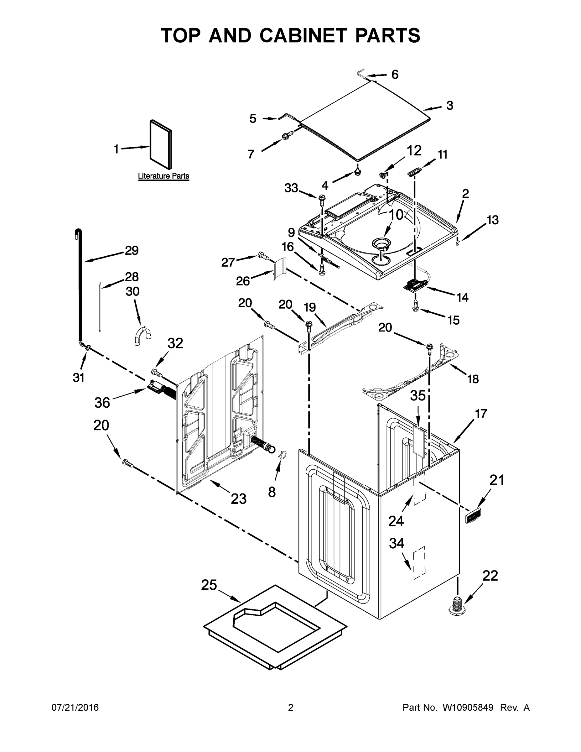 02 - TOP AND CABINET PARTS