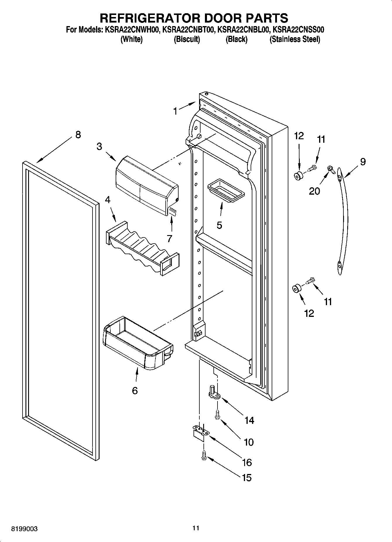 07 - REFRIGERATOR DOOR PARTS