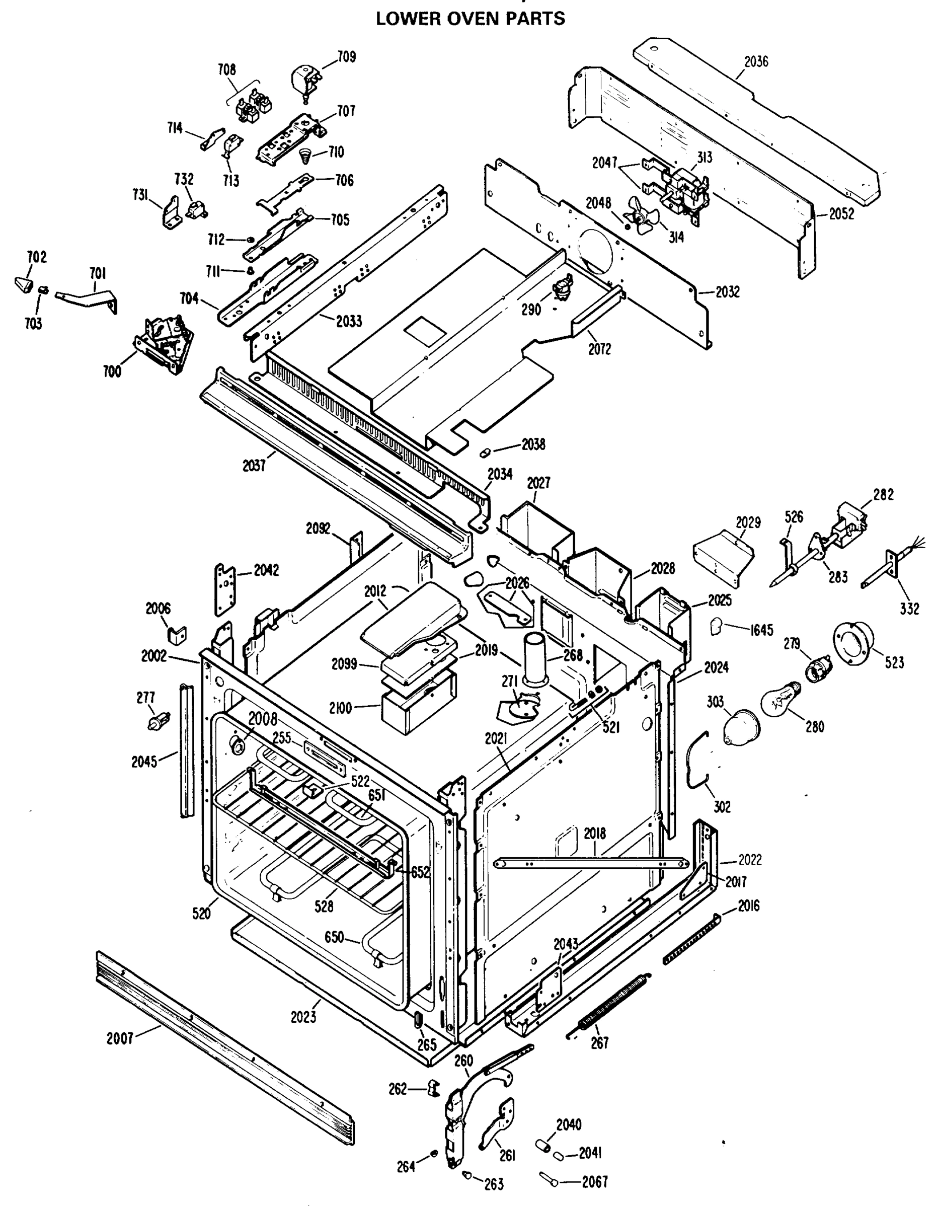 LOWER OVEN PARTS