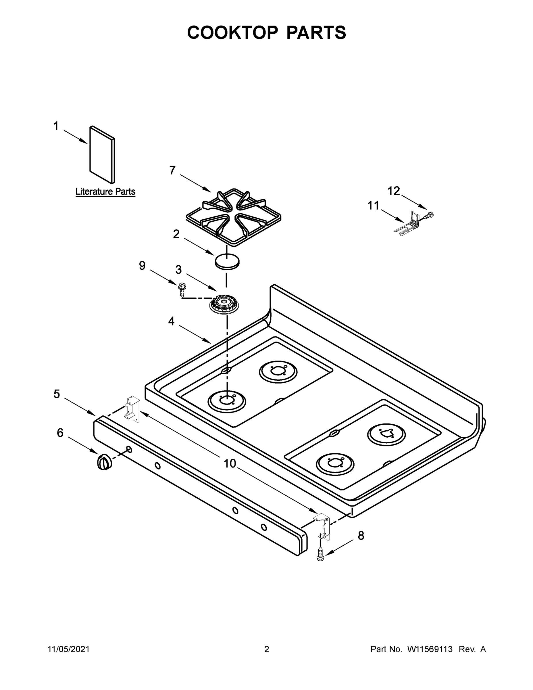 02 - COOKTOP PARTS