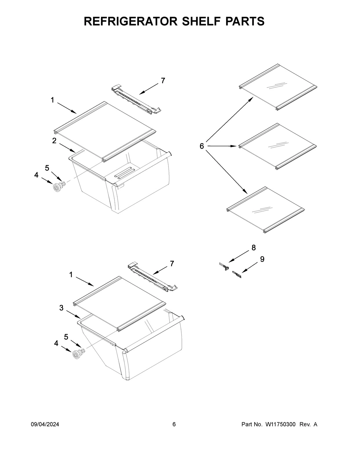04 - REFRIGERATOR SHELF PARTS