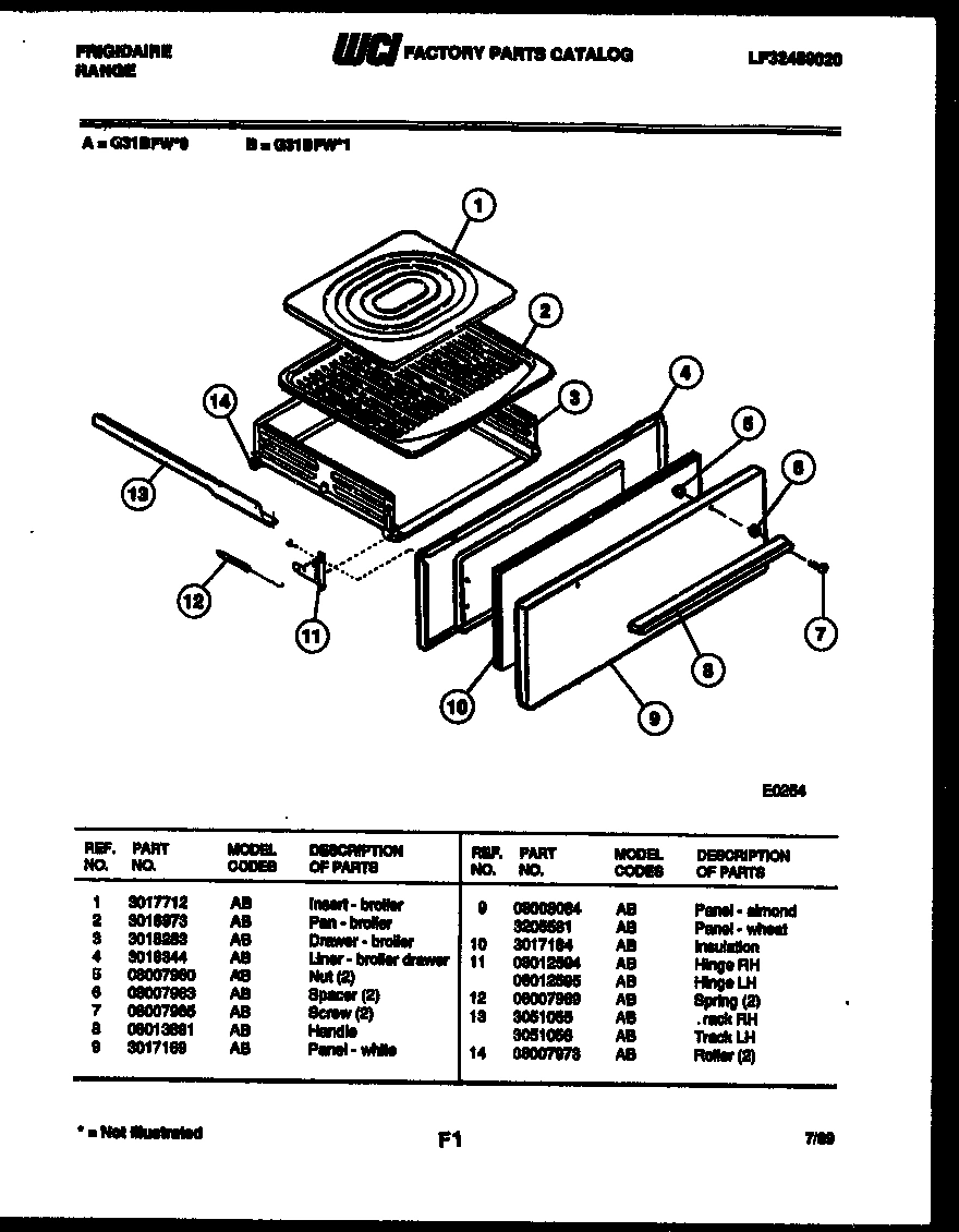 03 - BROILER DRAWER PARTS