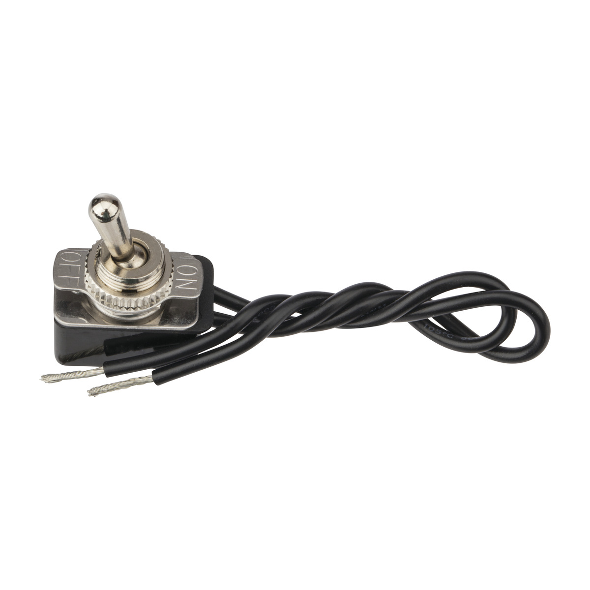 Morris 70061 Medium Duty Short Ball Bat Toggle Switch, SPST, On-Off, 6  Leads with On-Off Plate