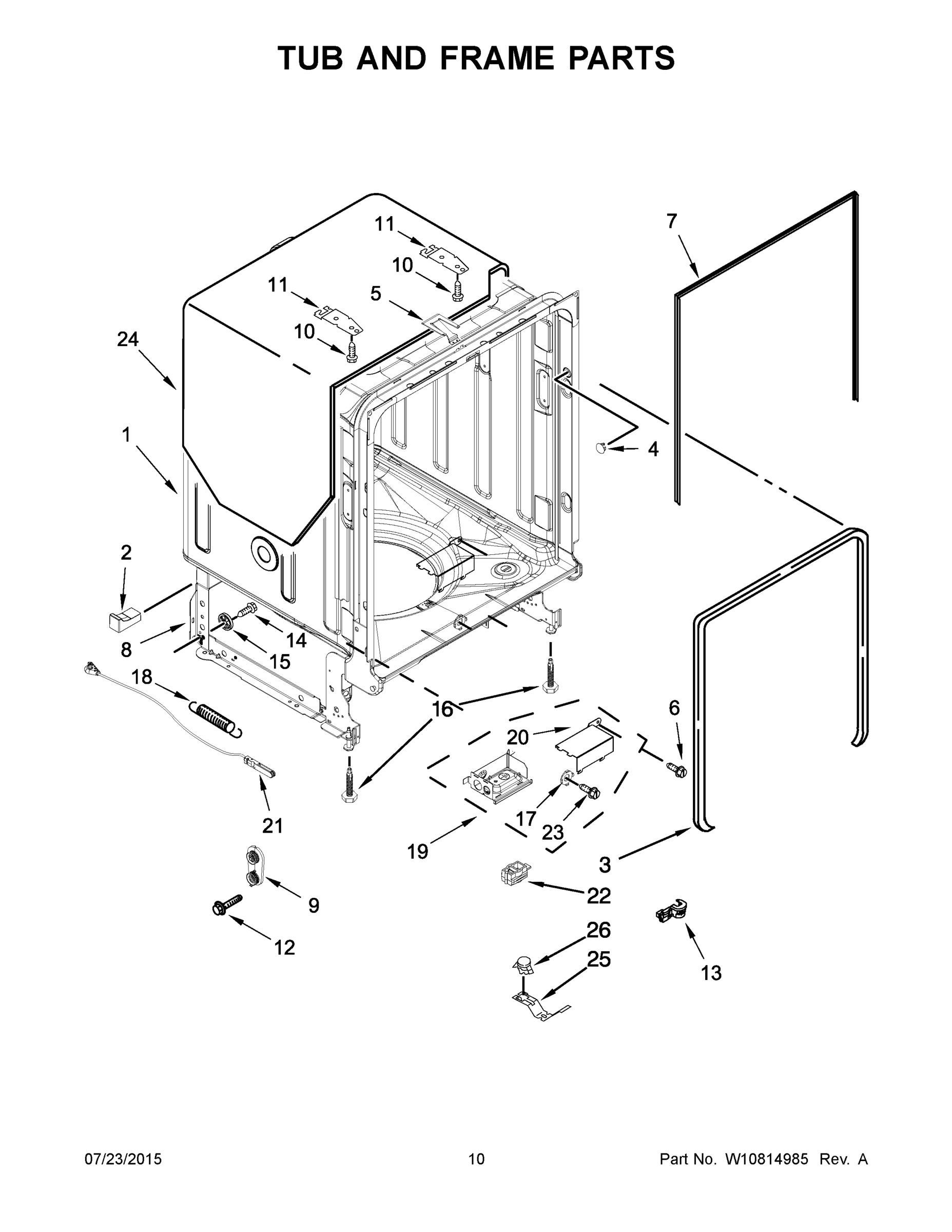 06 - TUB AND FRAME PARTS