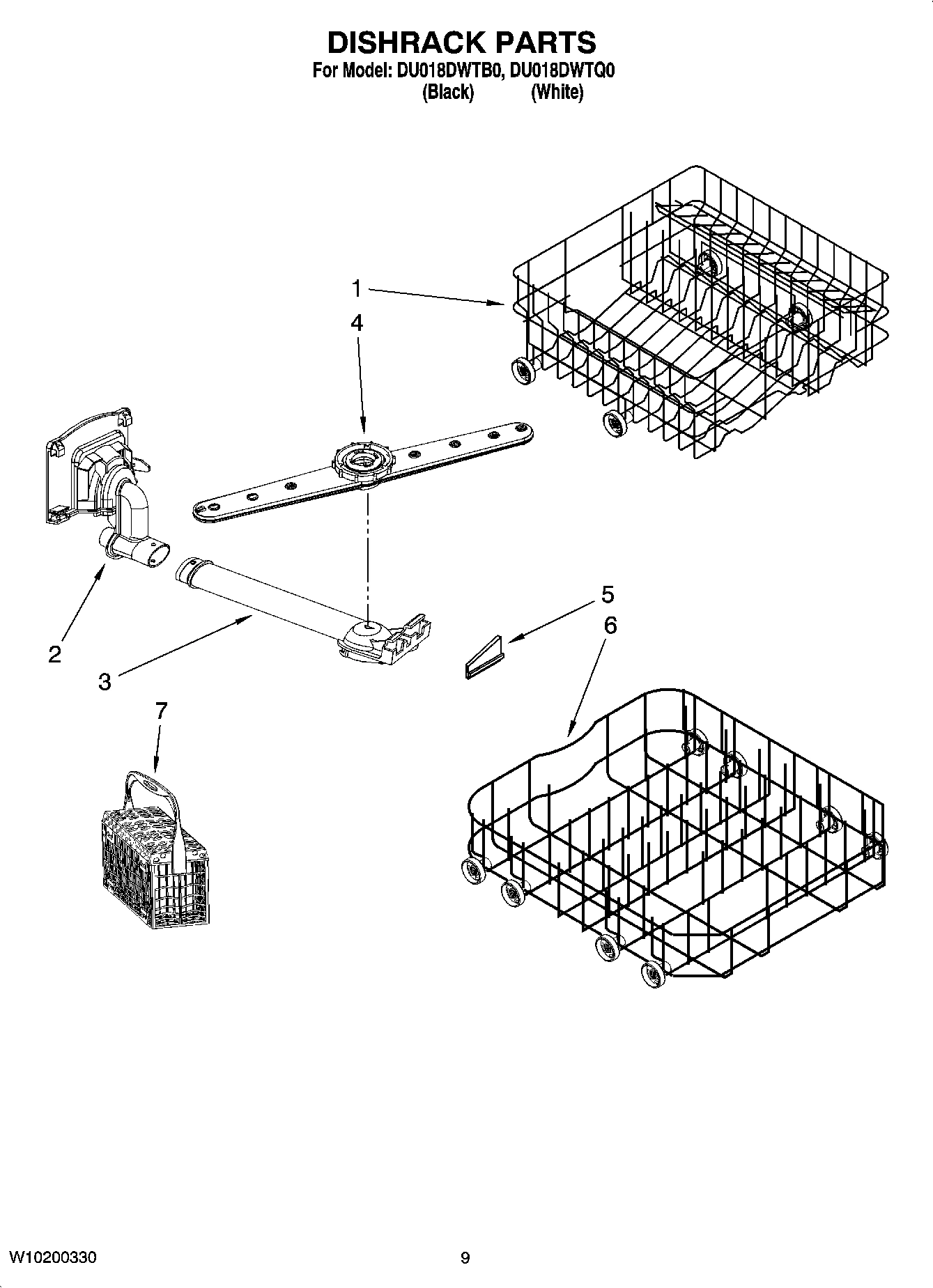 06 - DISHRACK PARTS, OPTIONAL PARTS (NOT INCLUDED)