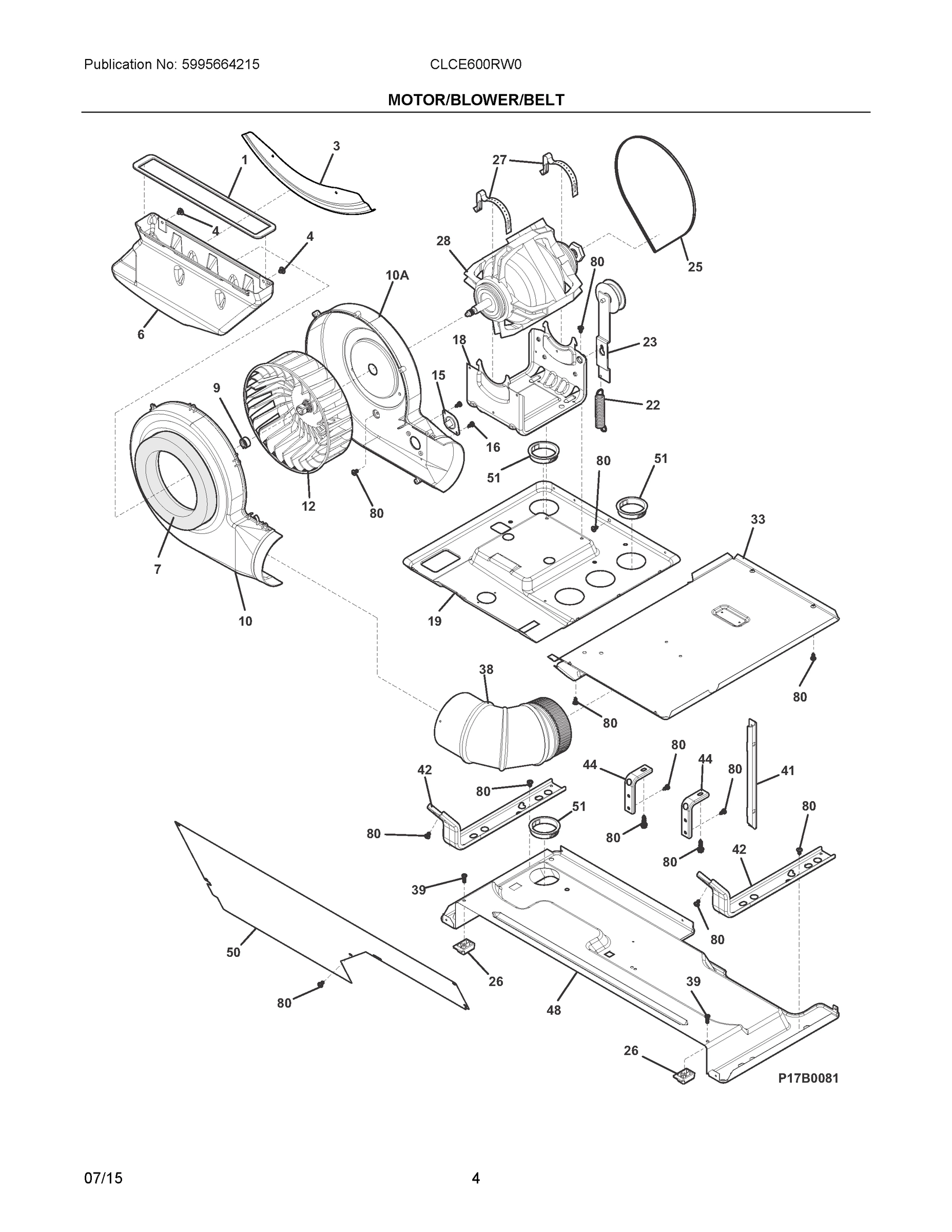 03 - MOTOR/BLOWER/BELT