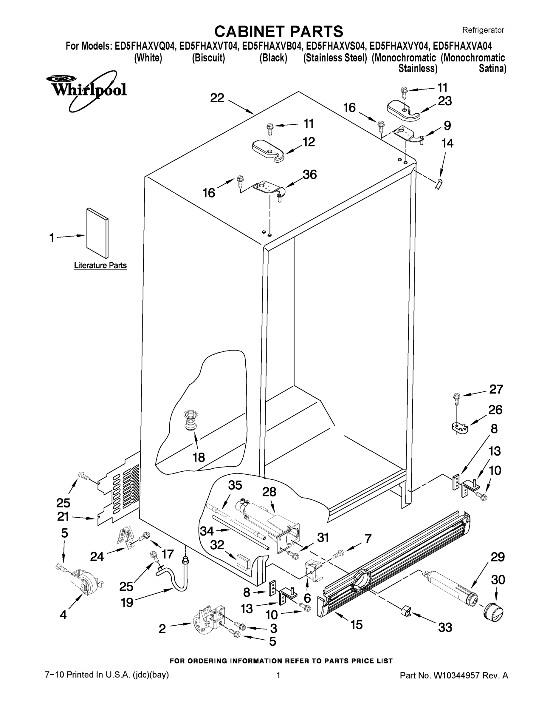 01 - CABINET PARTS