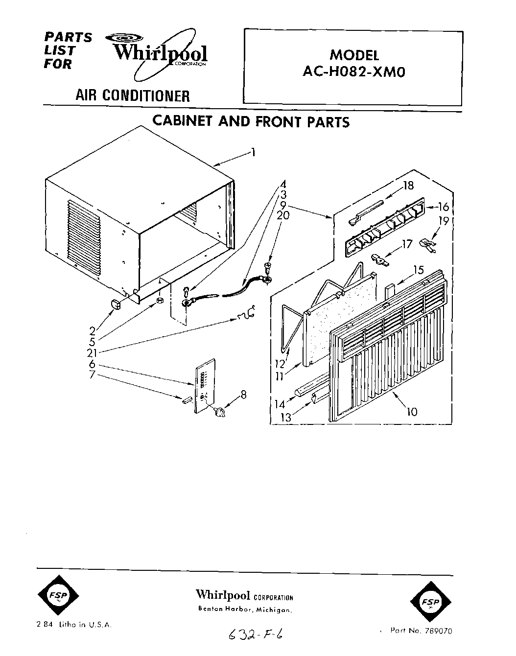 01 - CABINET AND FRONT PARTS