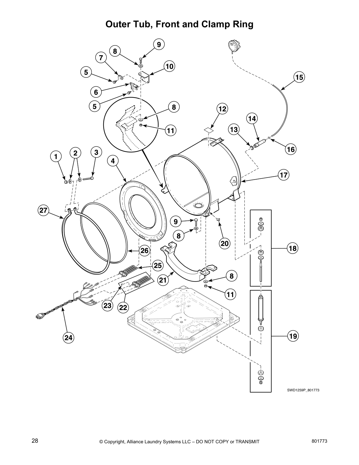 Outer Tub, Front and Clamp Ring