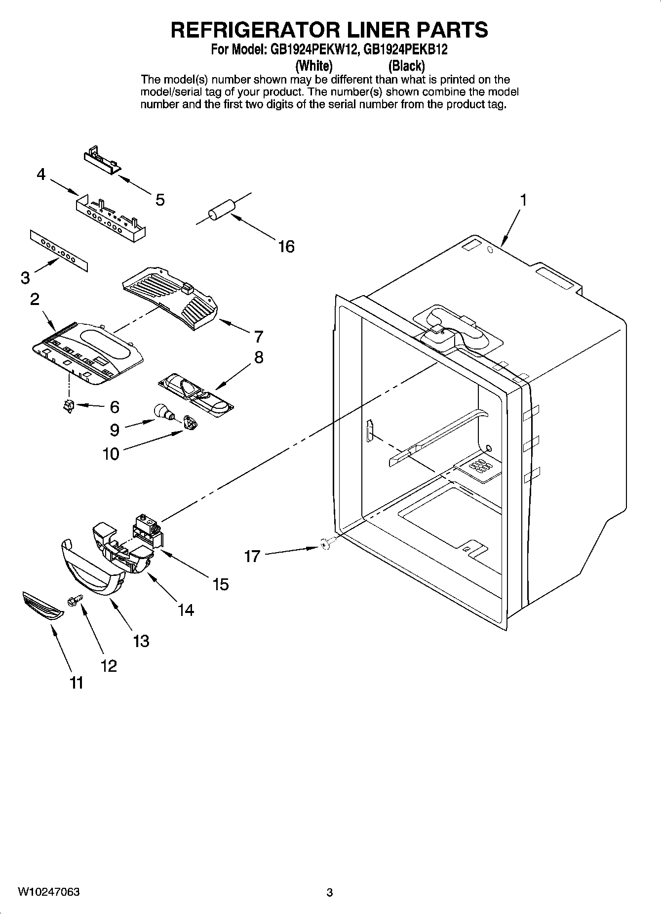 02 - REFRIGERATOR LINER PARTS
