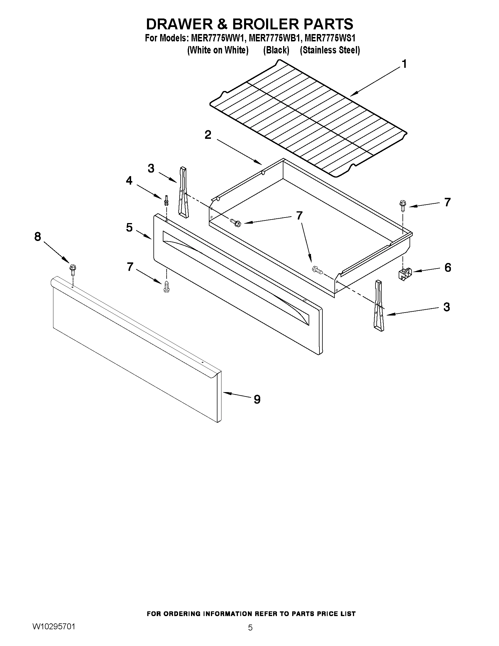 04 - DRAWER & BROILER PARTS