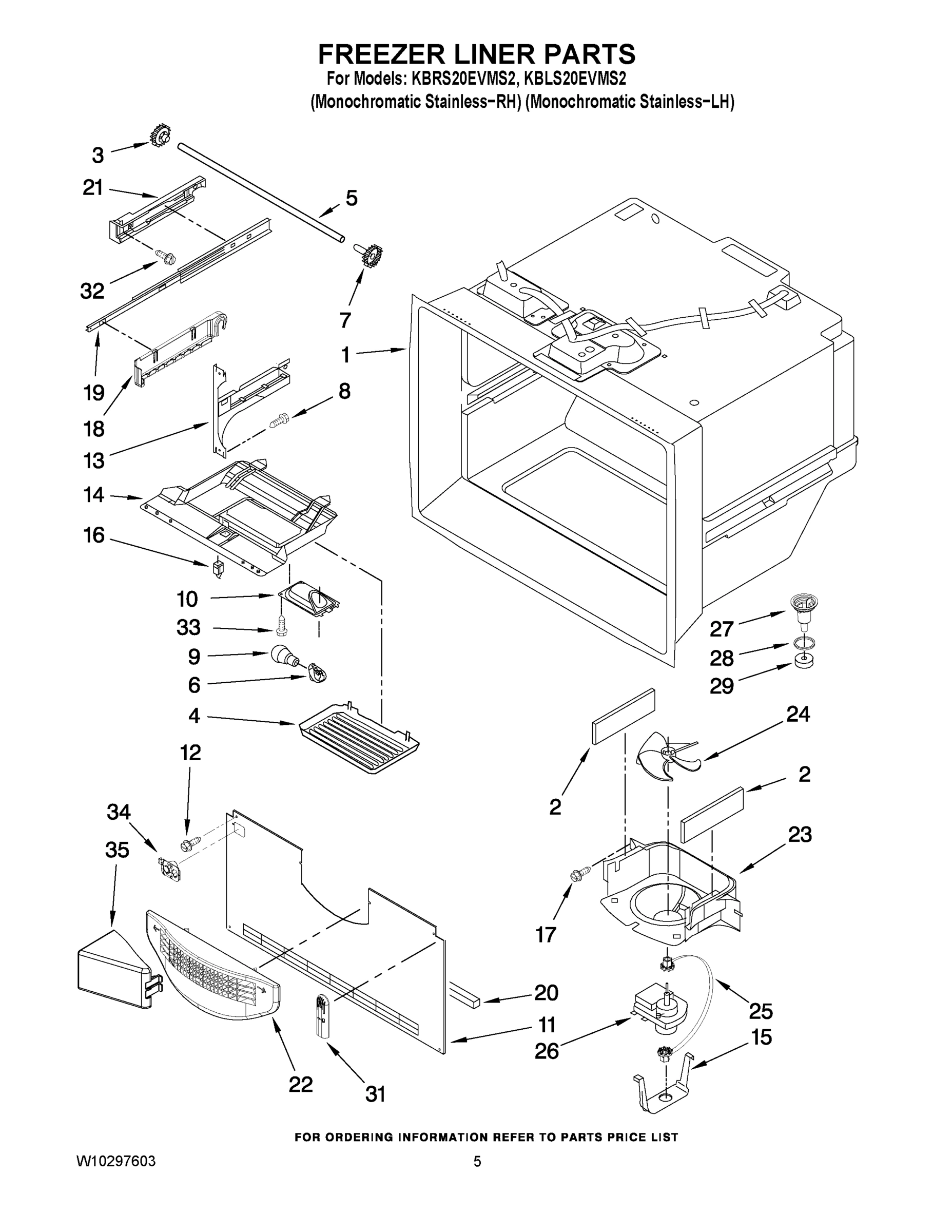 03 - FREEZER LINER PARTS