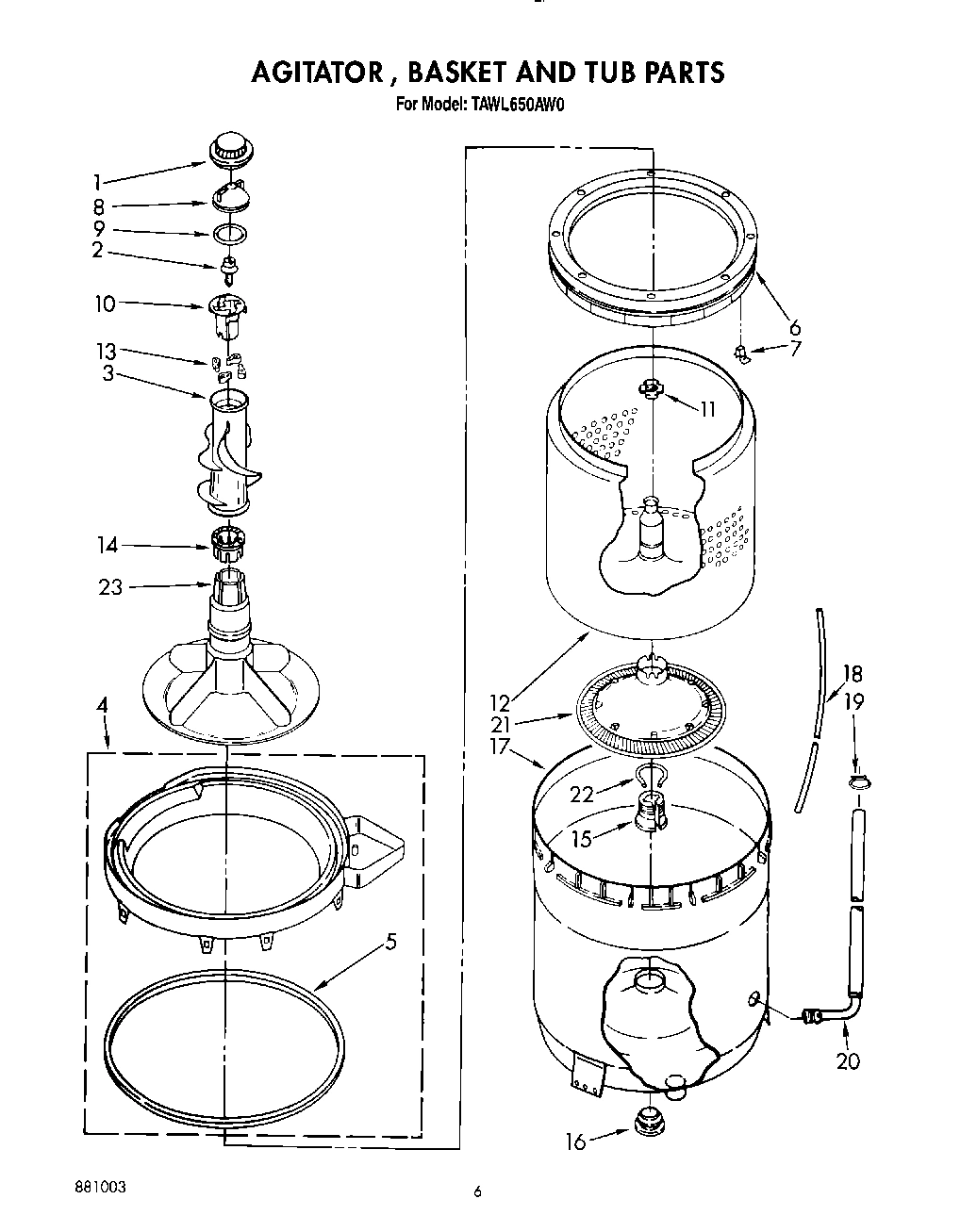 05 - AGITATOR, BASKET AND TUB