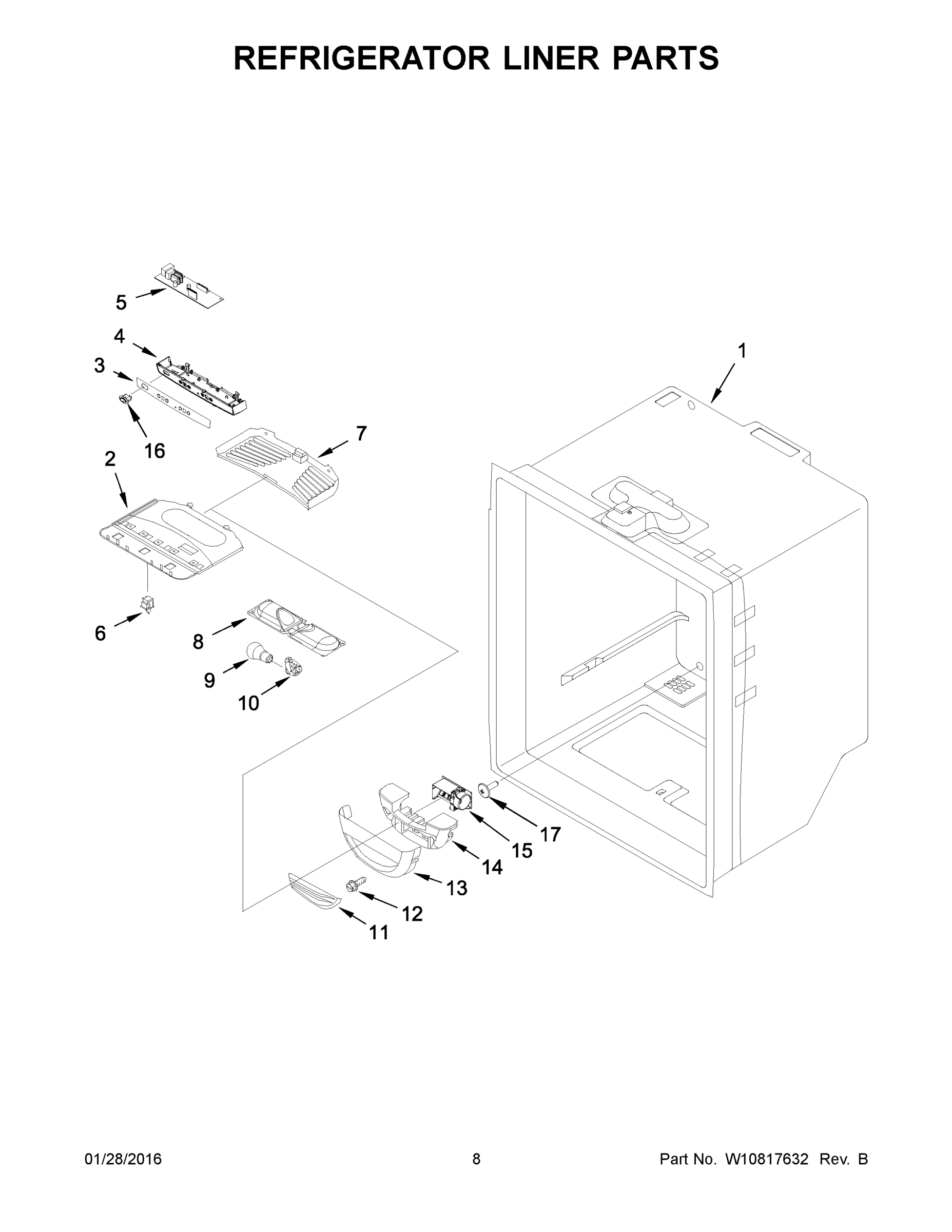 05 - REFRIGERATOR LINER PARTS